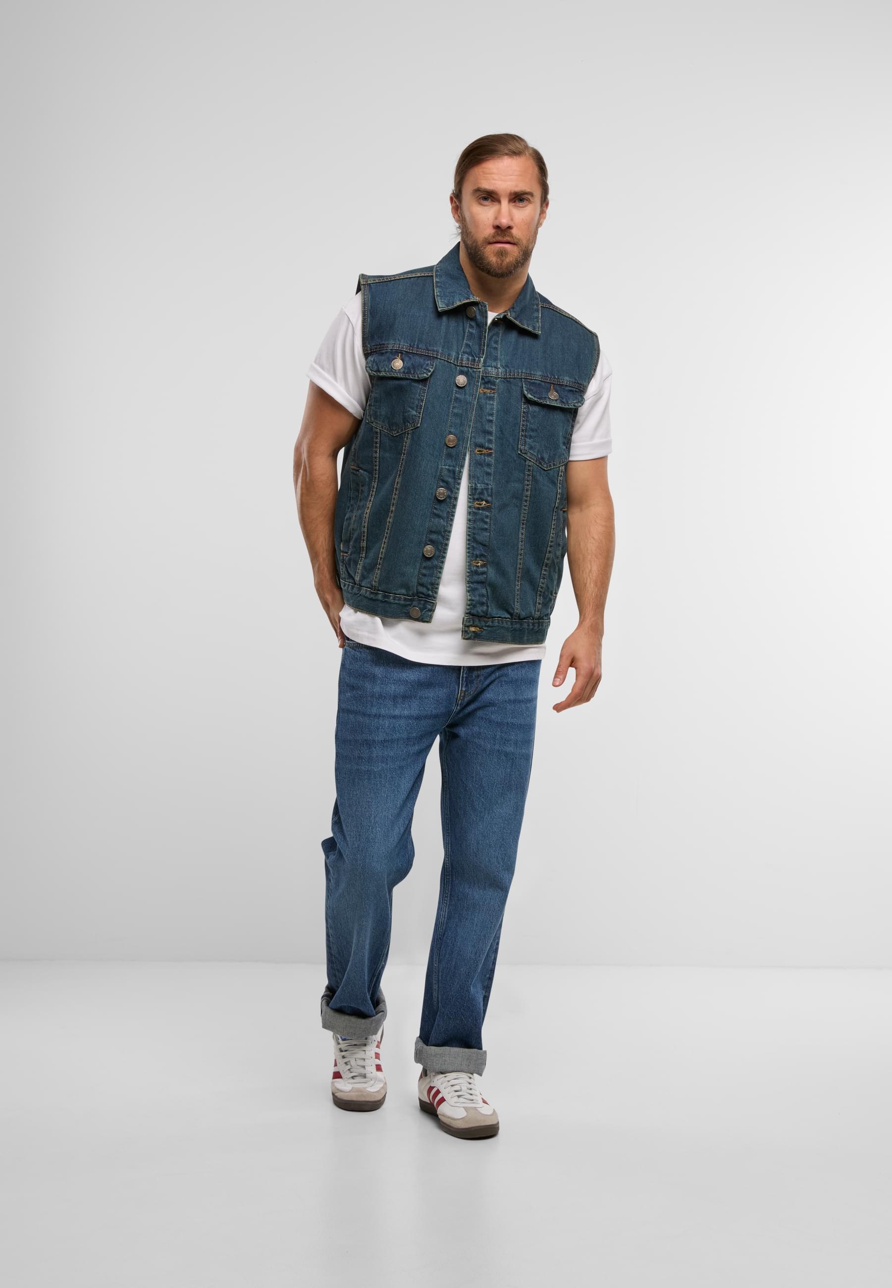 URBAN CLASSICS Jerseyweste »Urban Classics Herren Denim Vest«, (1 tlg.)