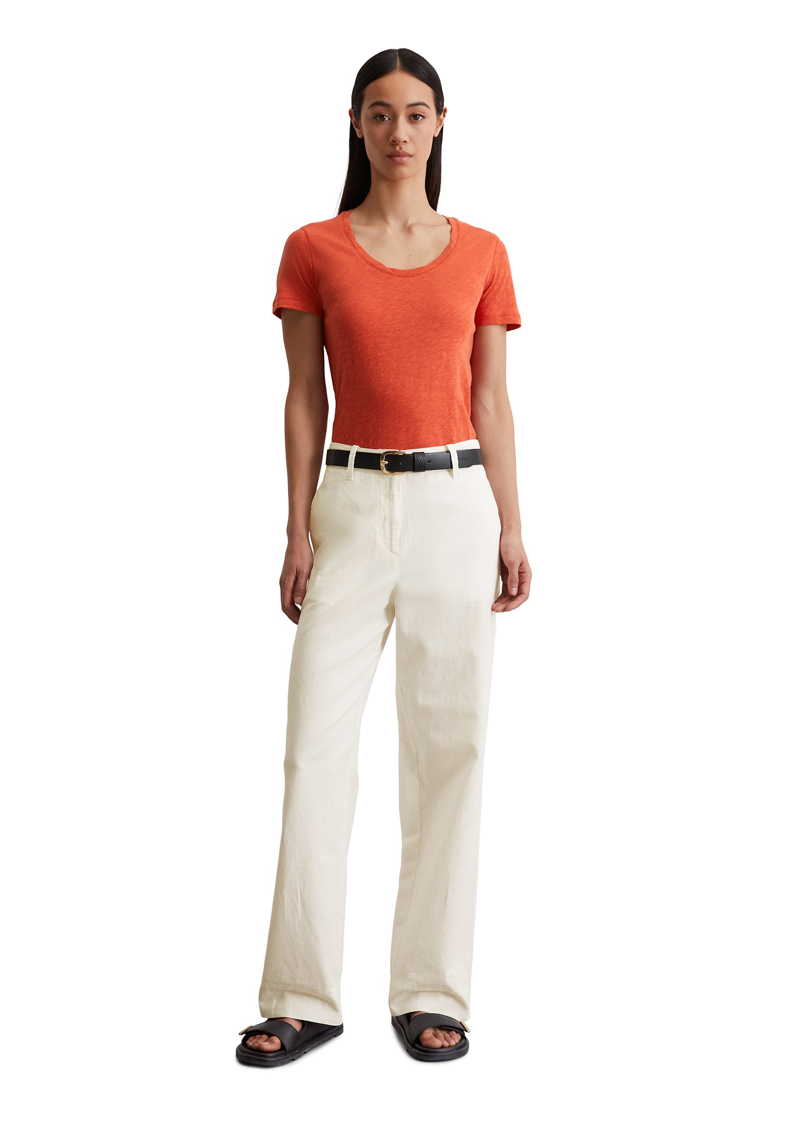 Marc O'Polo T-Shirt »mit getwistetem Ausschnitt«