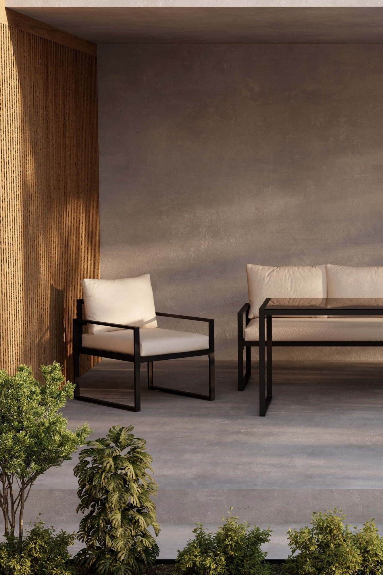 Venture Home Gartenlounge-Set »Catania, großzügiges Outdoor-Set für hohen Sitzkomfort« 4 tlg. Loungemöbel mit Stoffbezug, angenehm, weich