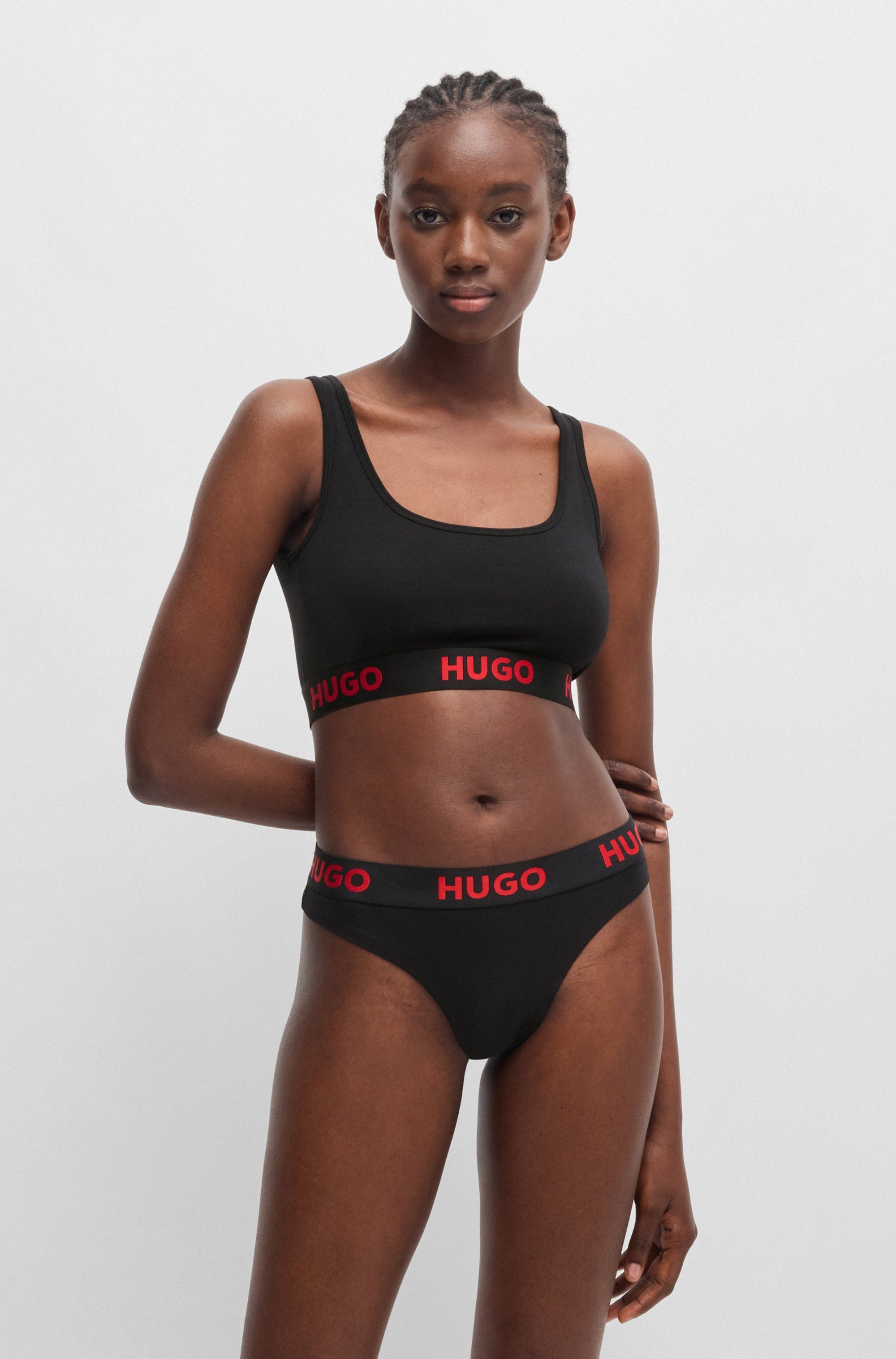 Thumbnail - HUGO Underwear Bralette-BH "BRALETTE SPORTY LOGO" mit elastischem Bund