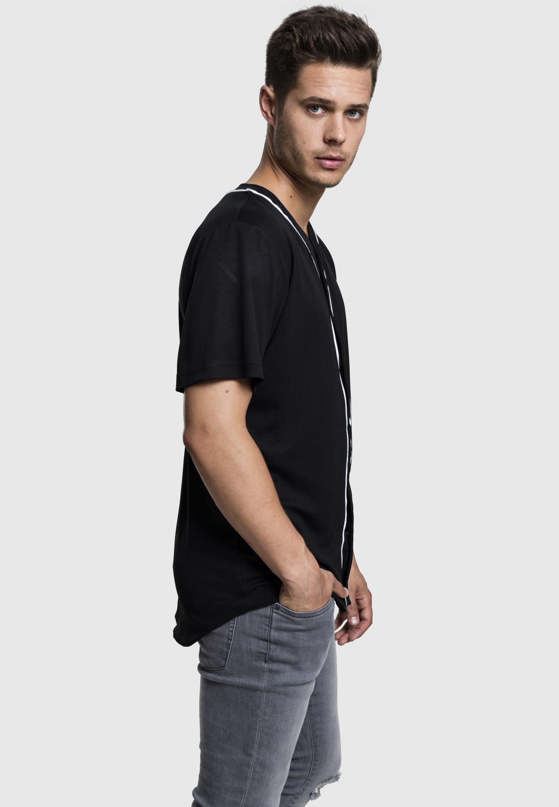 URBAN CLASSICS Kurzarmhemd »Urban Classics Herren Baseball Mesh Jersey« 1 Stk.