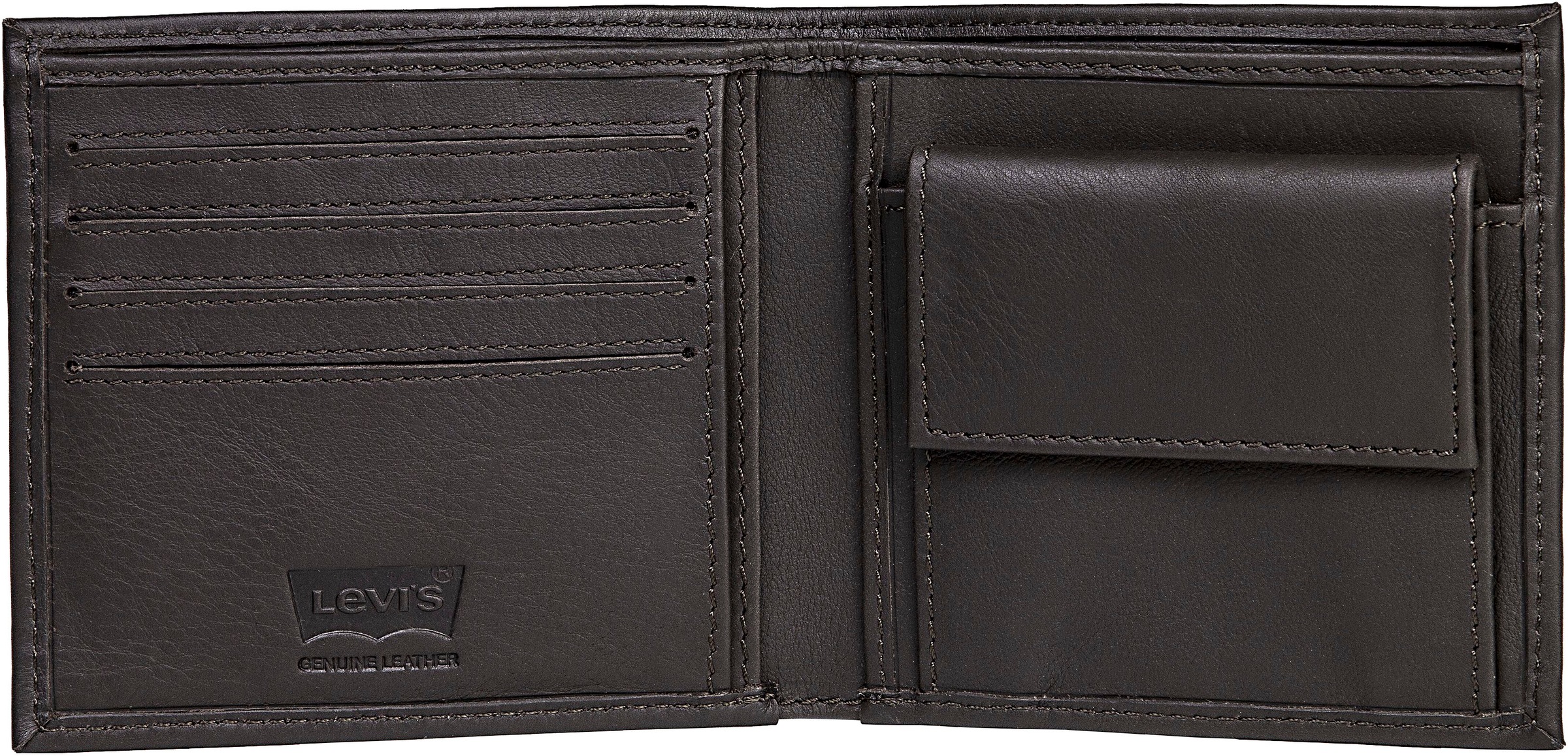Levi's® Geldbörse »VINTAGE TWO HORSE BIFOLD COIN WALLET« aus Vollnarbenleder Herrenbörse Portemonnaie