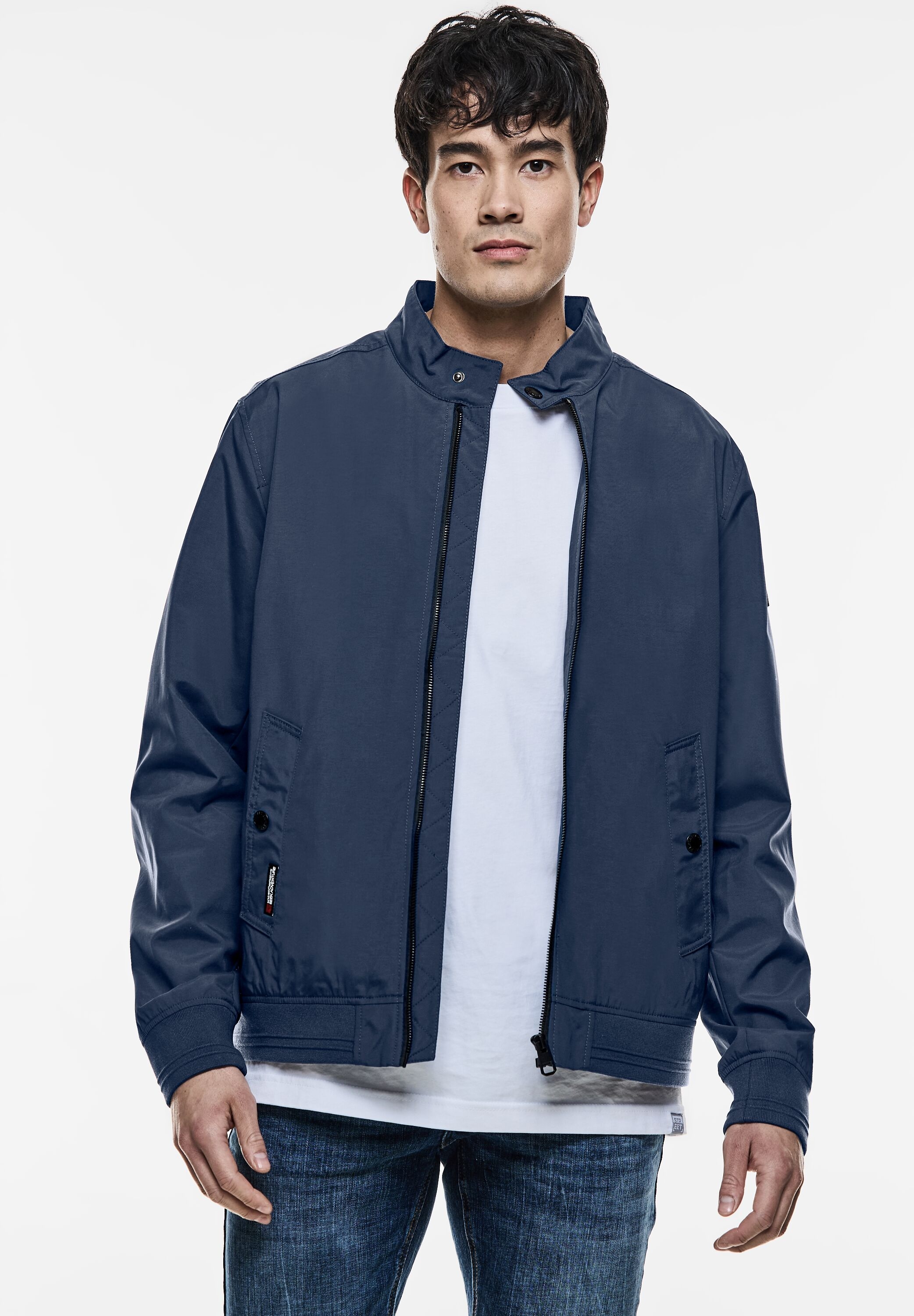 STREET ONE MEN Blouson, ohne Kapuze, in Unifarbe