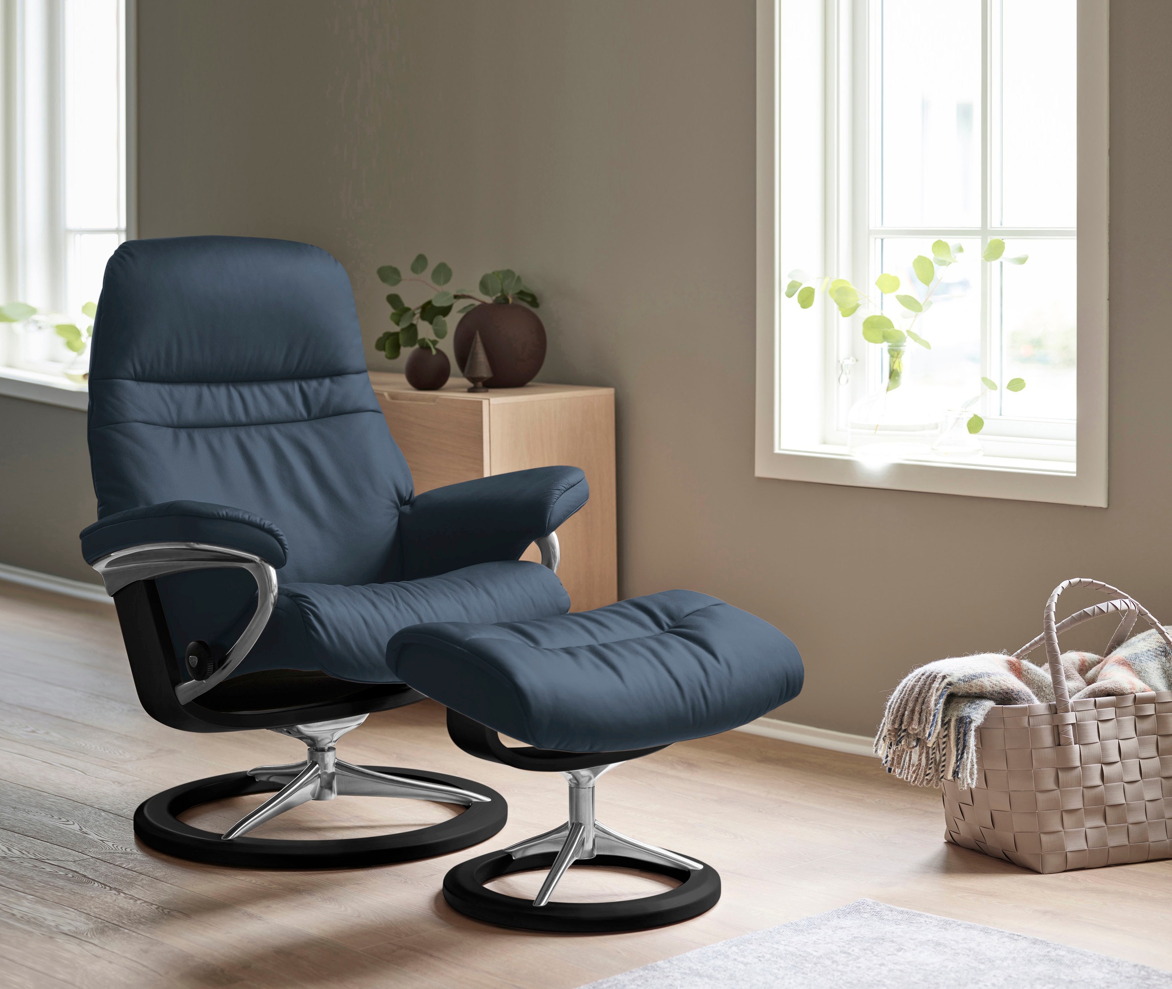 Stressless "Sunrise" mit Signature Base, Größe M, Gestell Schwarz, in 2 Led günstig online kaufen