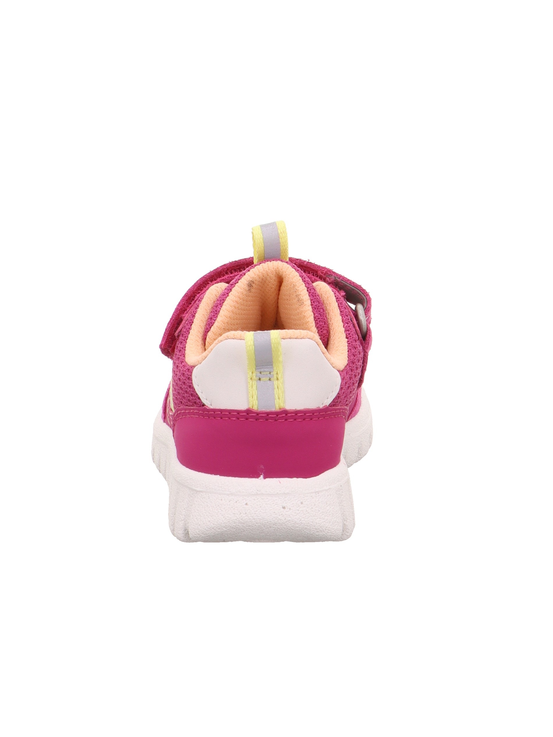 Sneaker SUPERFIT "SPORT7 MINI WMS: mittel", Mädchen, Gr. 24, pink, orange, Lederimitat, Textil, Veloursleder, unifarben mit Farbeinsatz, Schuhe Sneaker, Klettschuh, in WMS: Weite mittel, Größenschablone zum Download 3