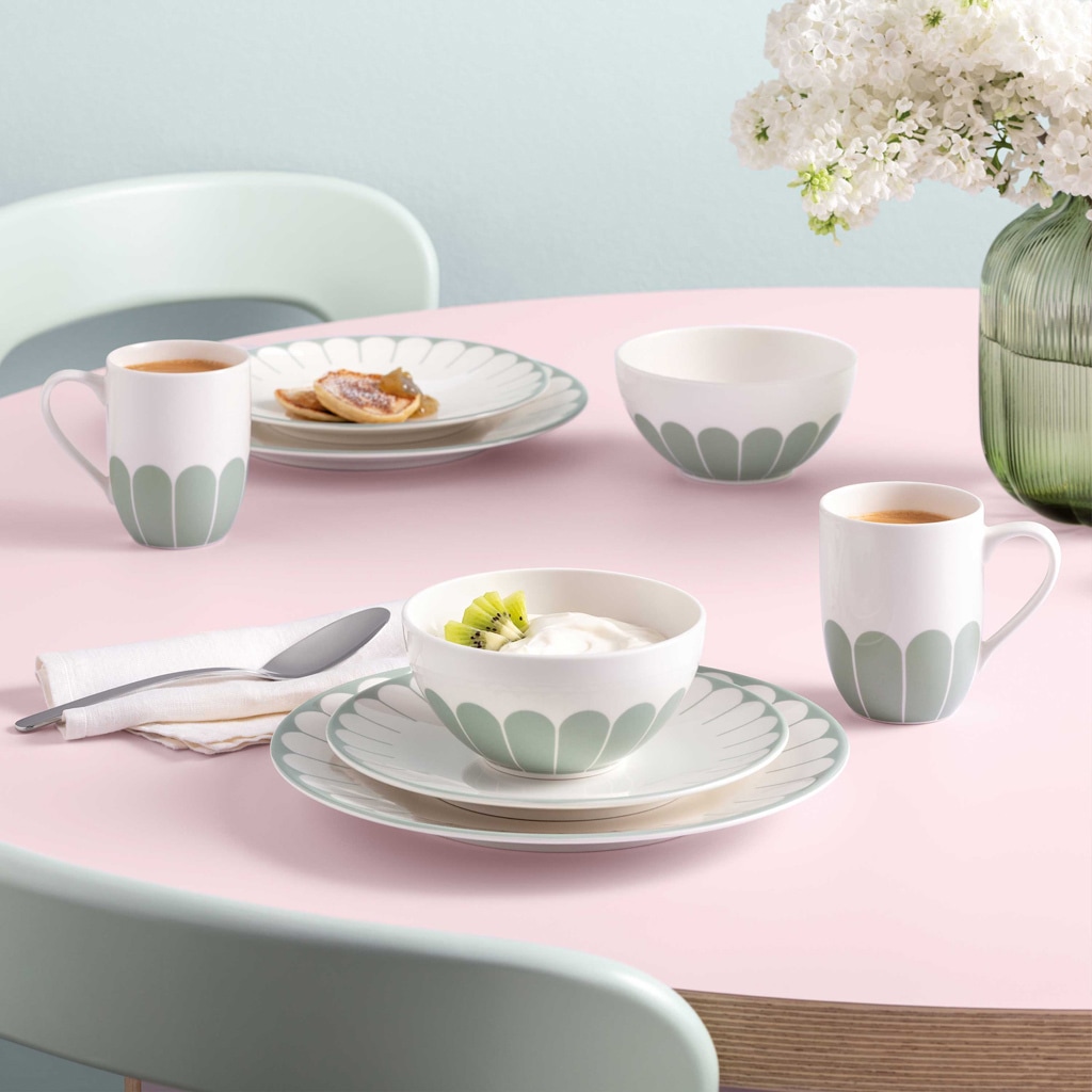 Villeroy & Boch Geschirr-Set »Starter-Set Fleur Couleur 8er Set« Spülmaschinenfest, Mikrowellensicher