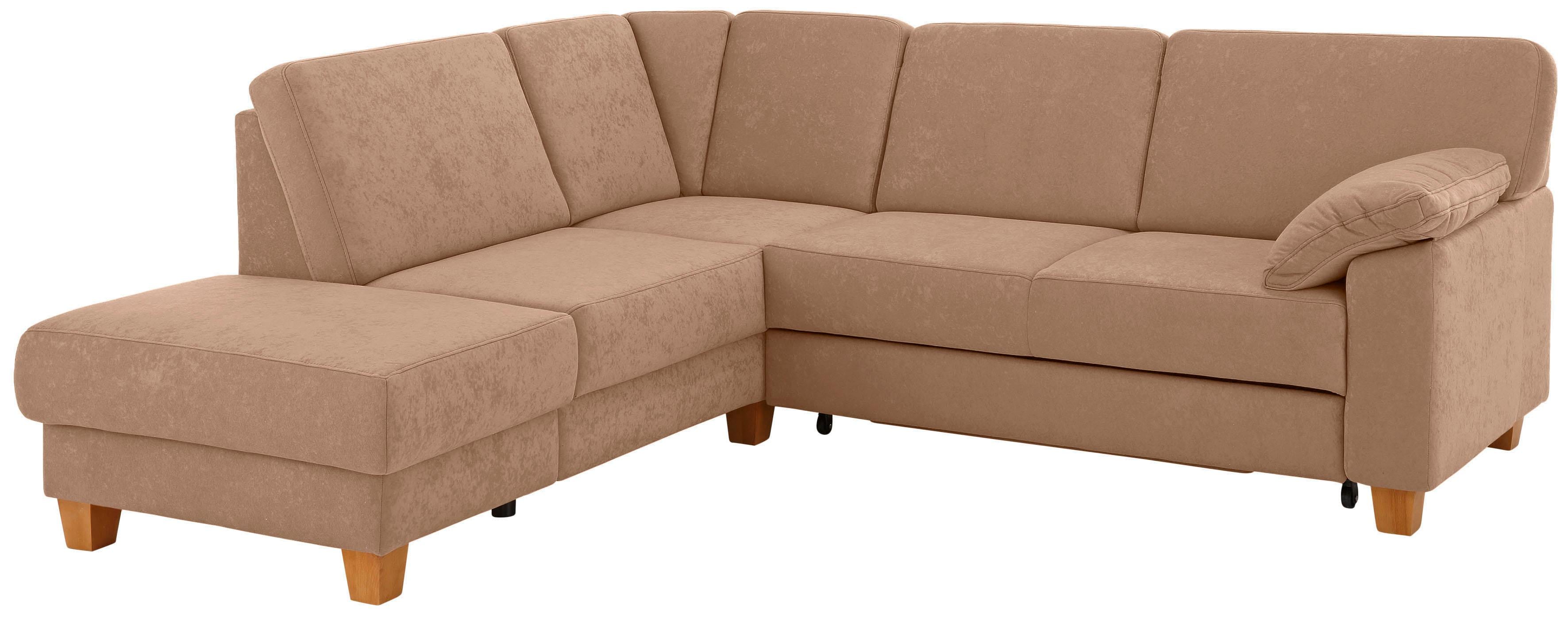 Home affaire Ecksofa "Belfort L-Form" mit Federkern, wahlweise mit Schlaffunktion und Stauraum