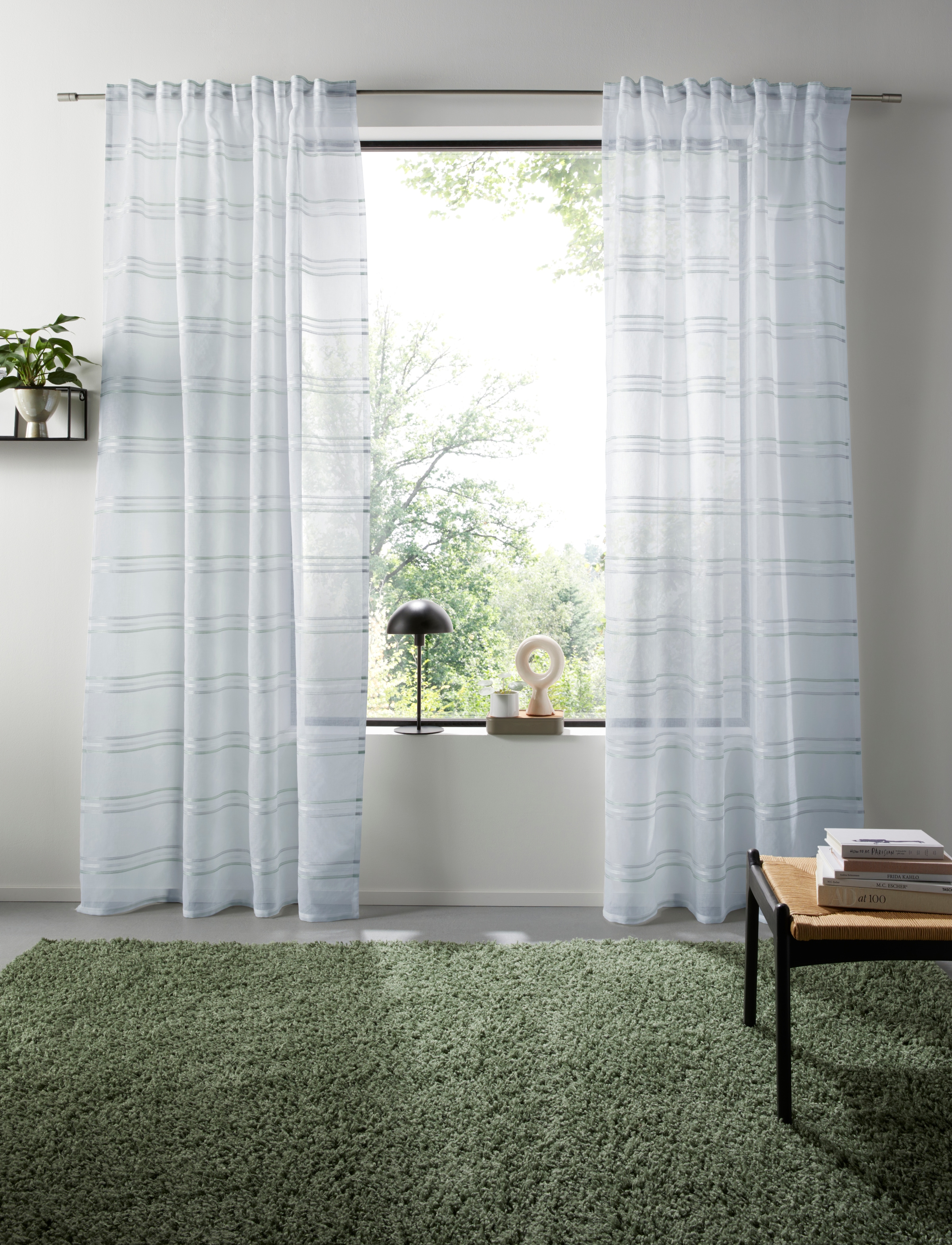 OTTO home Gardine "Sirii" Multifunktionsband 1 Stk. tlg. Halbtransparent, a günstig online kaufen