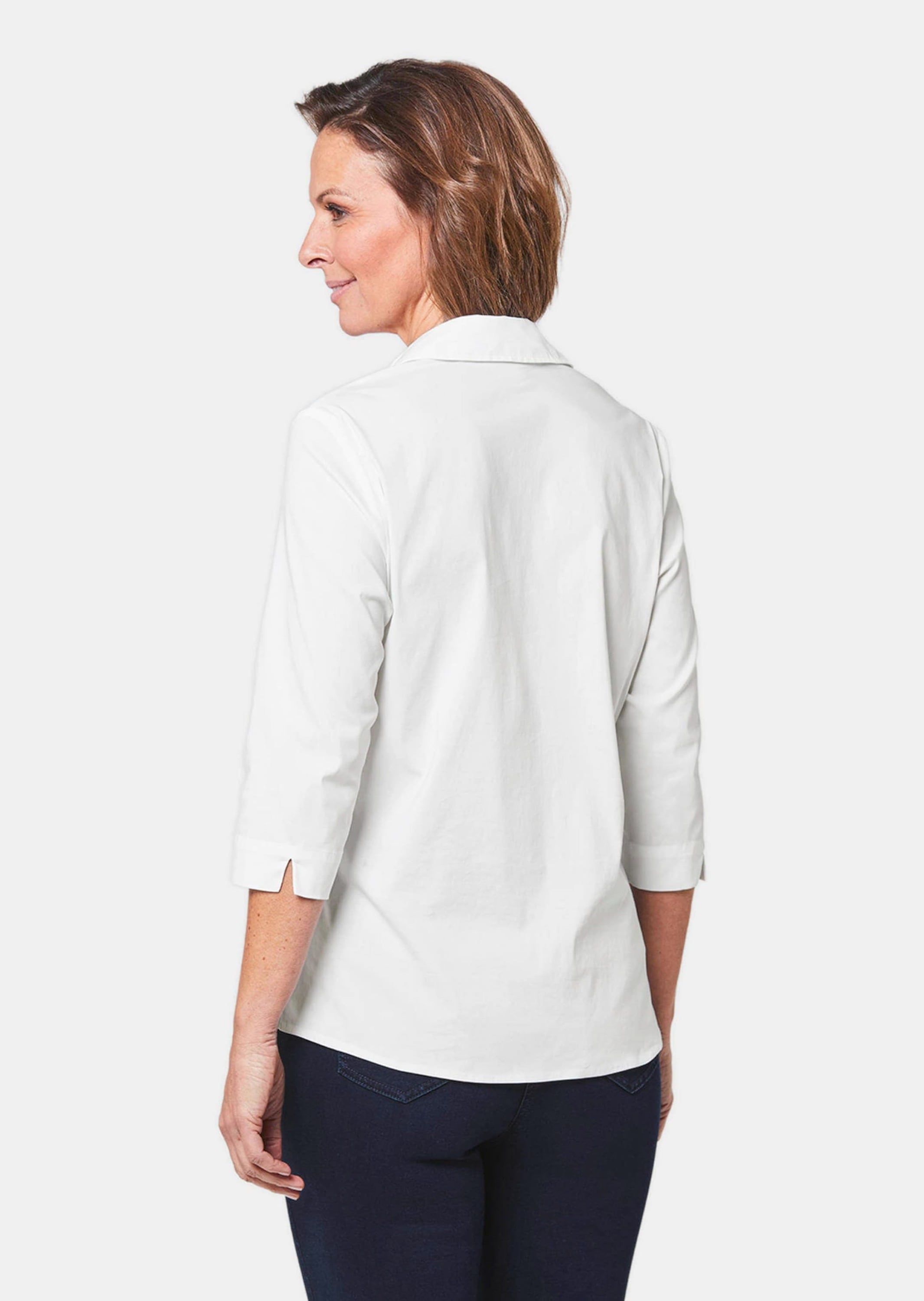 GOLDNER Hemdbluse »Bluse Stretchbequeme Bluse mit Baumwolle«