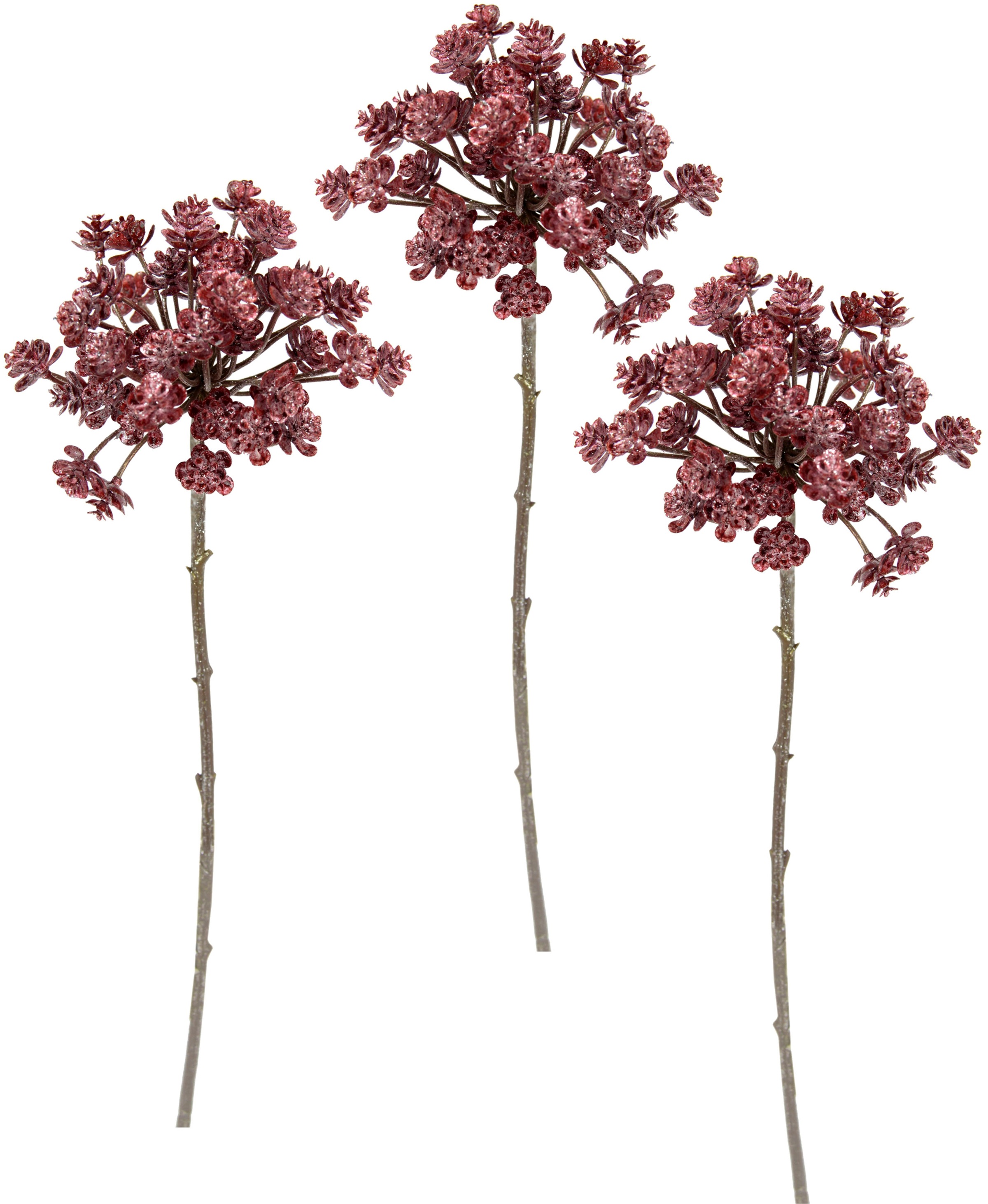 I.GE.A. "Dill" Metallic-Distelzweig, Kunstzweige, 3er Set günstig online kaufen