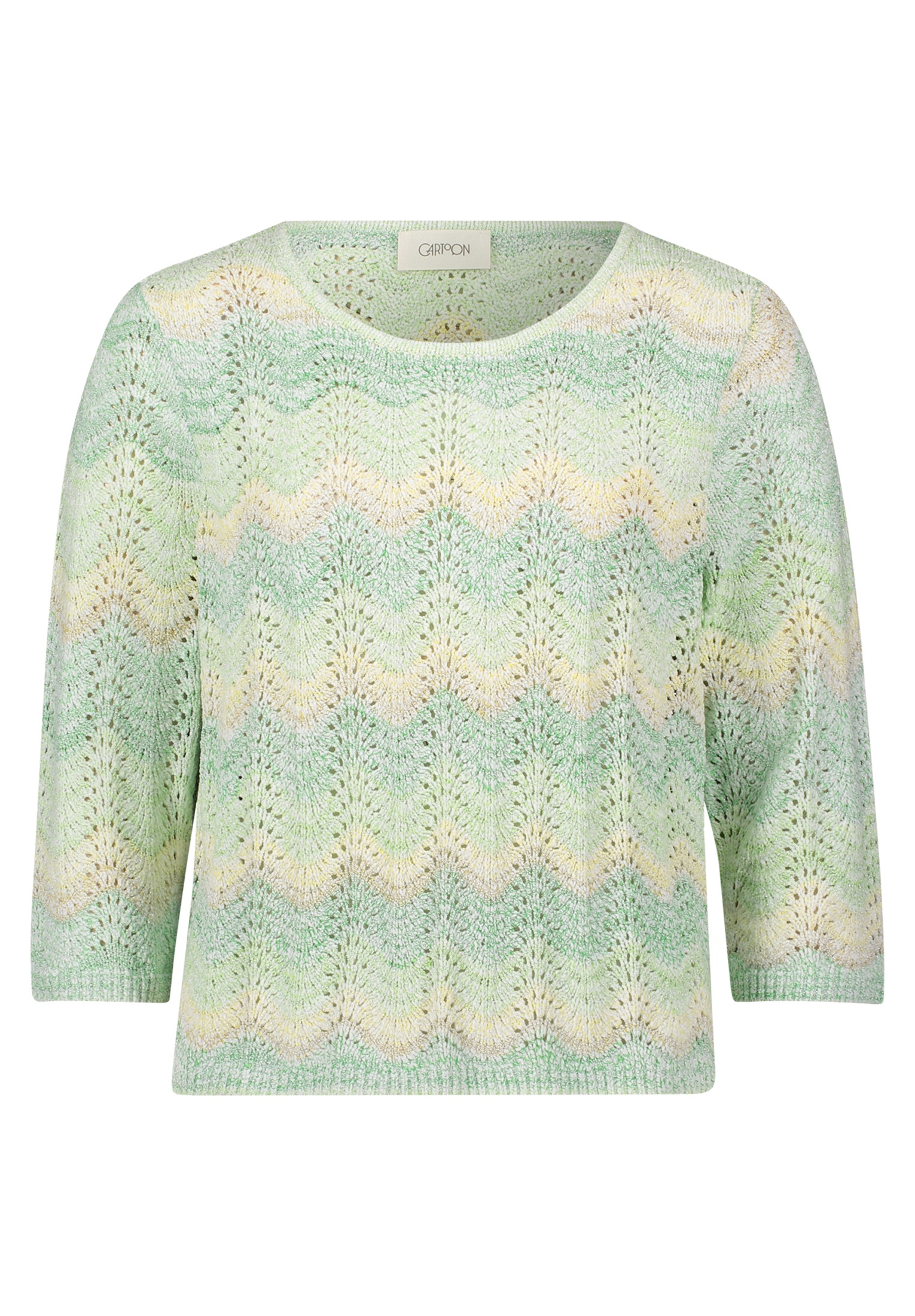 Cartoon Strickpullover "Cartoon Damen Lochstrick-Pullover mit Rundhalsaussc günstig online kaufen