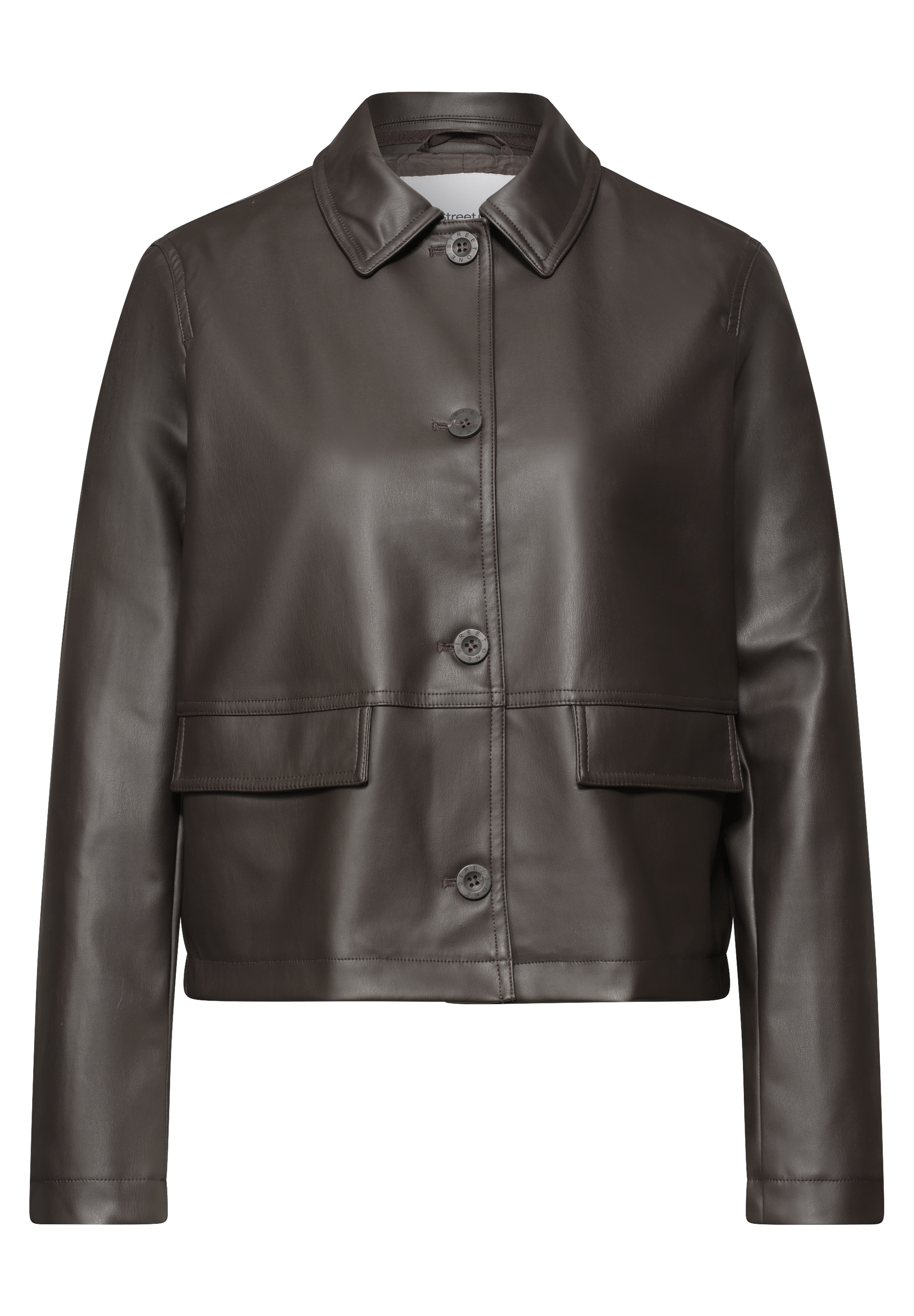 STREET ONE Lederimitatjacke ohne Kapuze aus Lederimitat