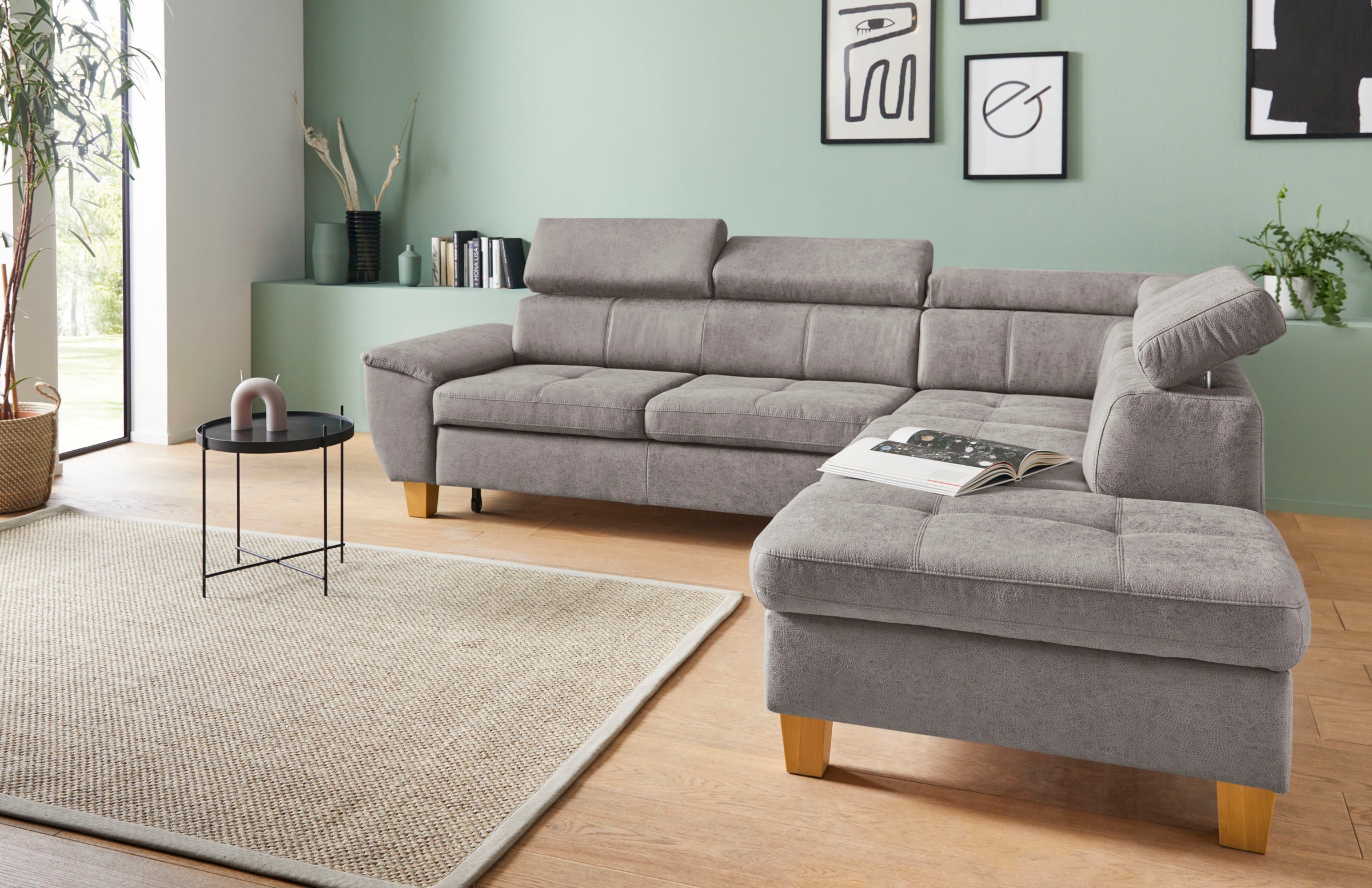 exxpo - sofa fashion Ecksofa "Enya, hoher Sitzkomfort, Breite 266cm, bequem günstig online kaufen