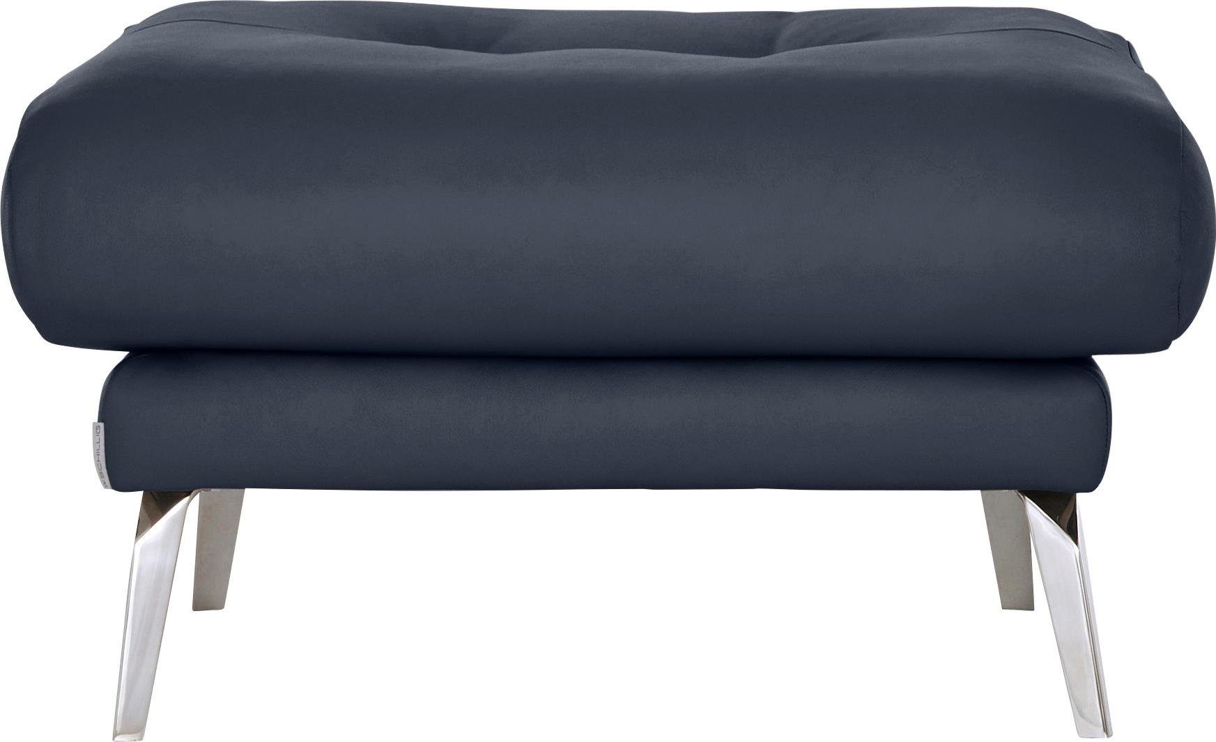 W.SCHILLIG Hocker »softy«, mit dekorativer Heftung im Sitz, Füße Chrom glänzend