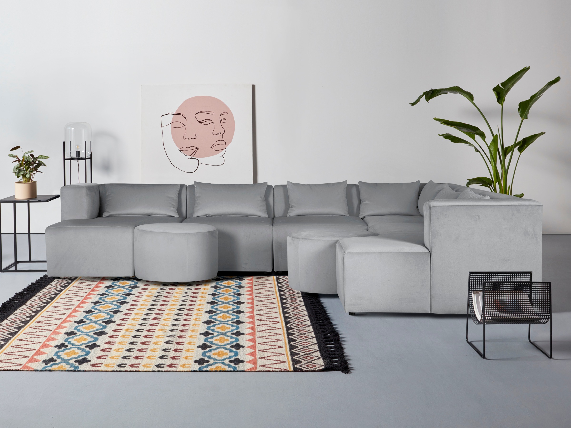 Leonique Ecksofa "Alexane L-Form", zusammengesetzt aus Modulen, in vielen B günstig online kaufen