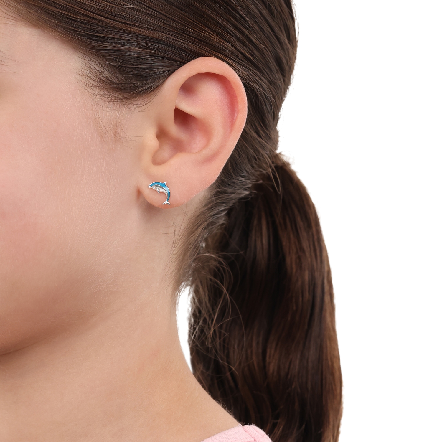 Prinzessin Lillifee Paar Ohrstecker »Delfin-Optik, 2039765«, mit Zirkonia (synth.)