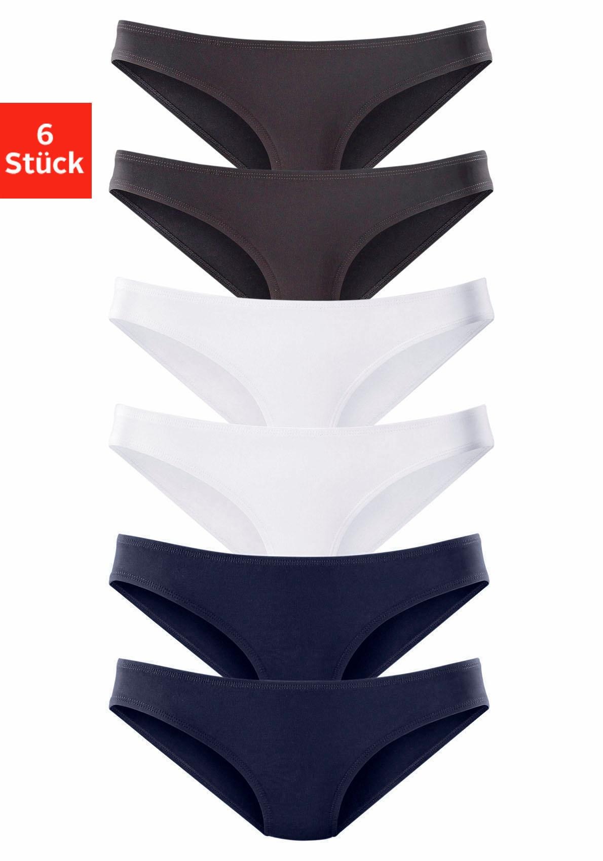Vivance Active by Lascana Bikinislip 6er-Pack, aus weicher Microfaser