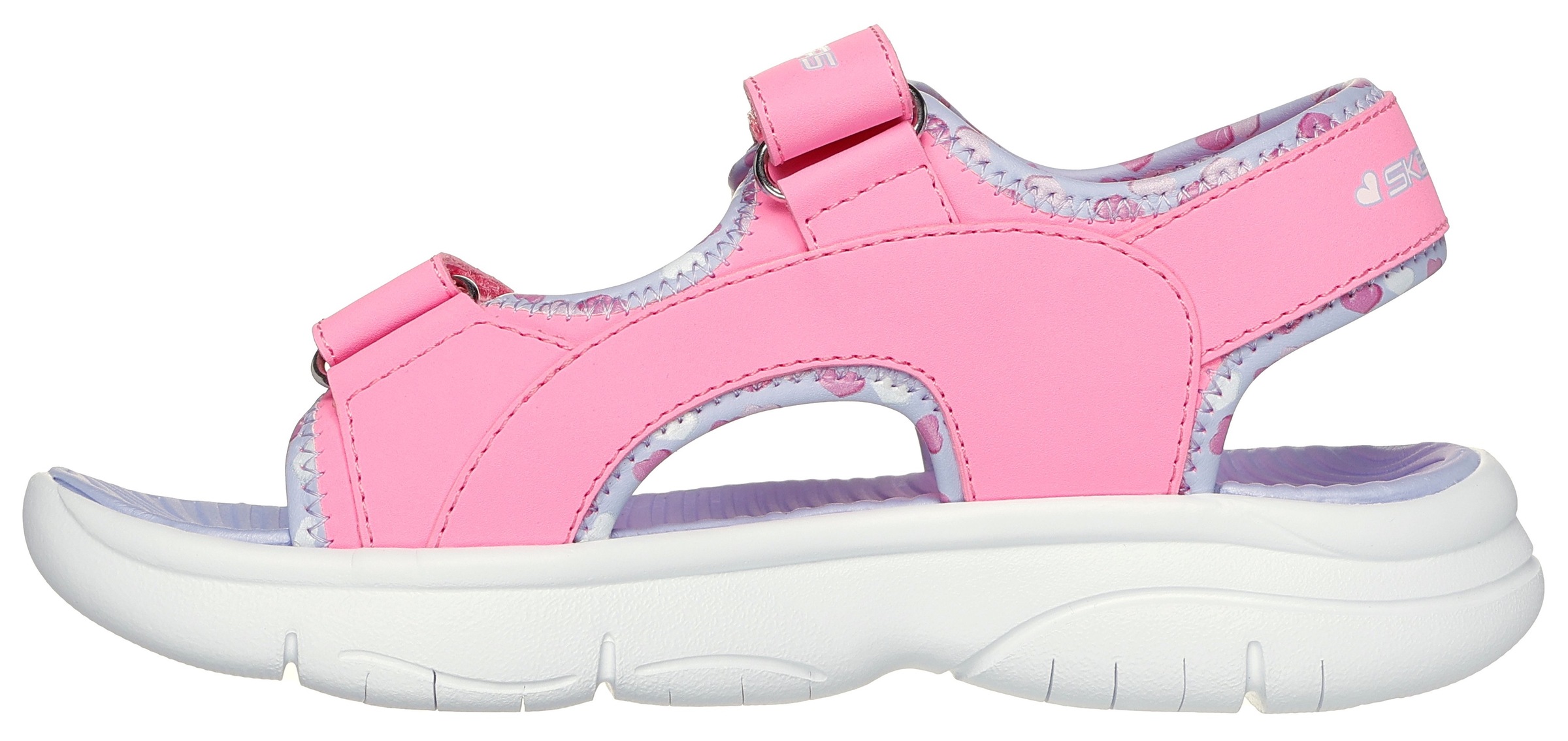 Skechers Sandale »FLEX SPLASH«, Klettschuh mit Herz-Applikation, Größenschablone zum Download