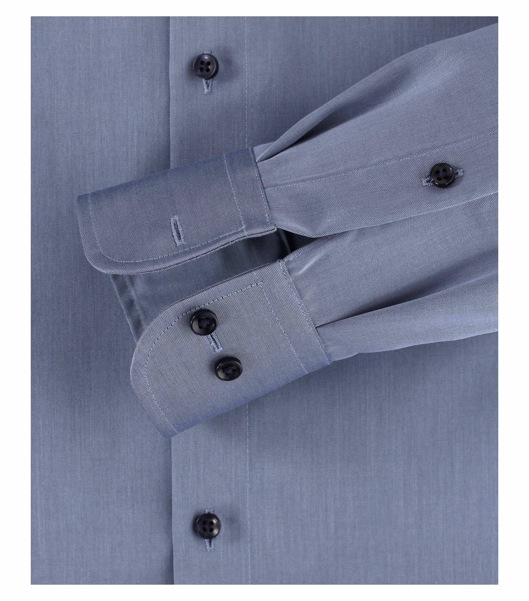 Businesshemd CASAMODA "CASAMODA Businesshemd uni", Herren, Gr. 40, Normalgrößen, blau (mittleres dunkelblau), 100% Baumwolle, unifarben, comfort fit, Hemden 3