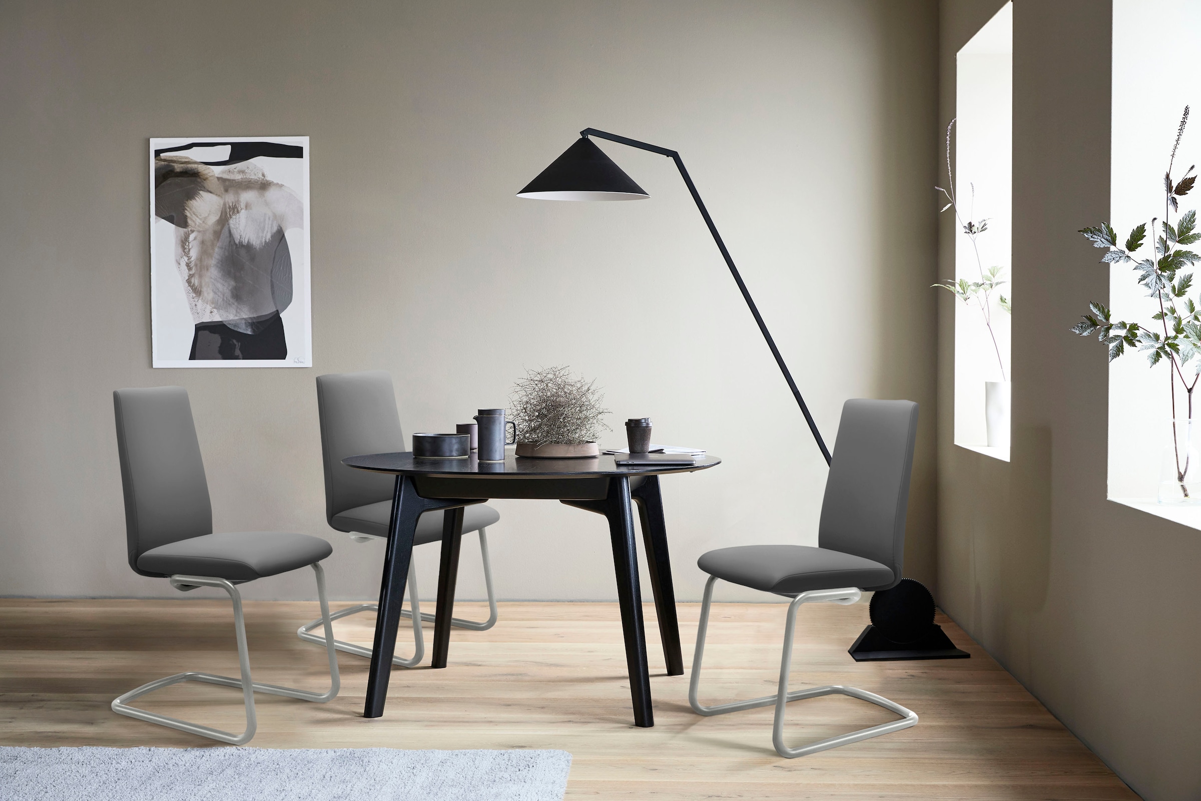 Stressless Polsterstuhl "Laurel" () Low Back, Größe L, mit Beinen aus Stahl in Chrom glänzend