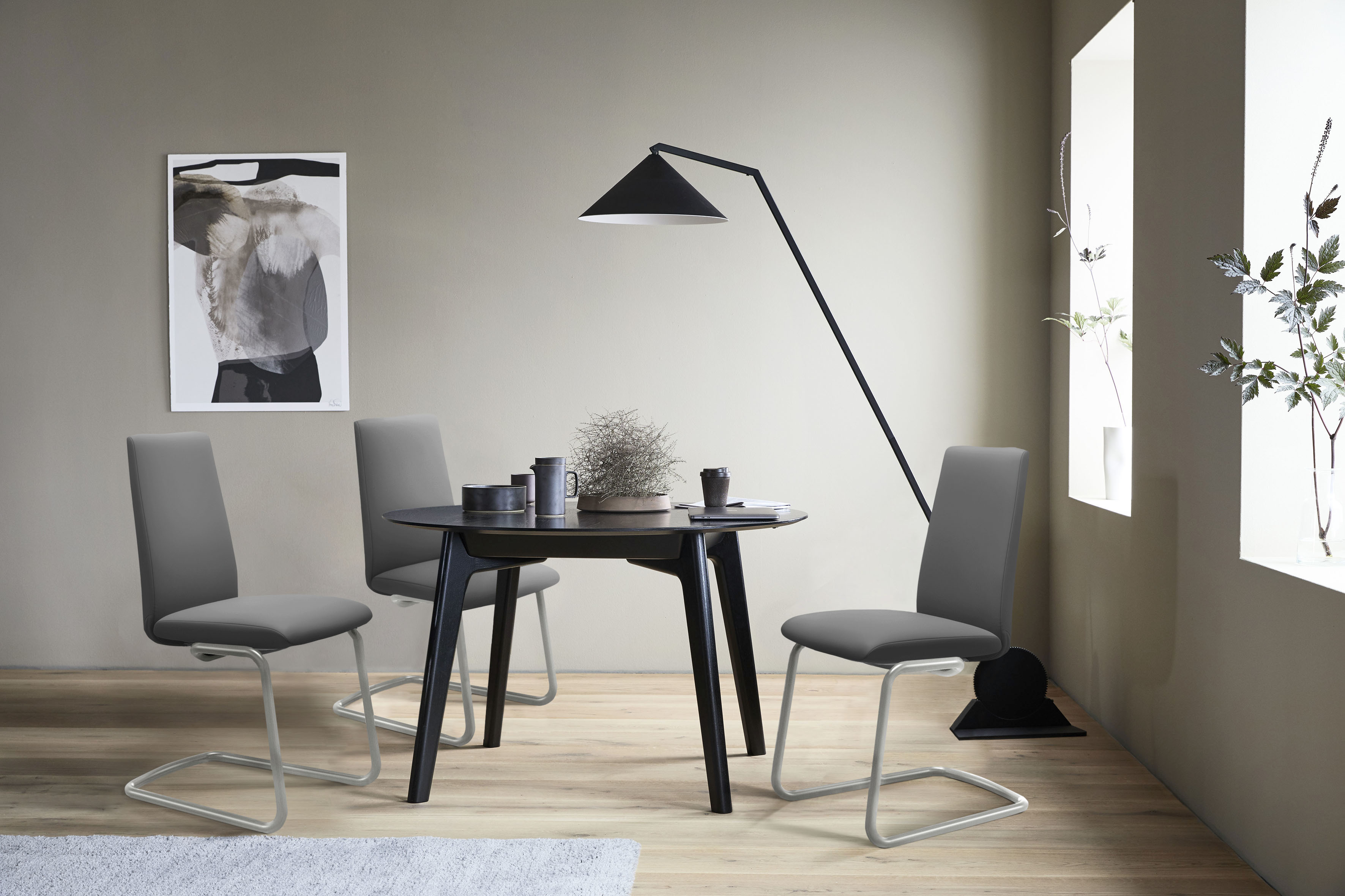 Stressless Polsterstuhl "Laurel" () Low Back, Größe L, mit Beinen aus Stahl in Chrom matt