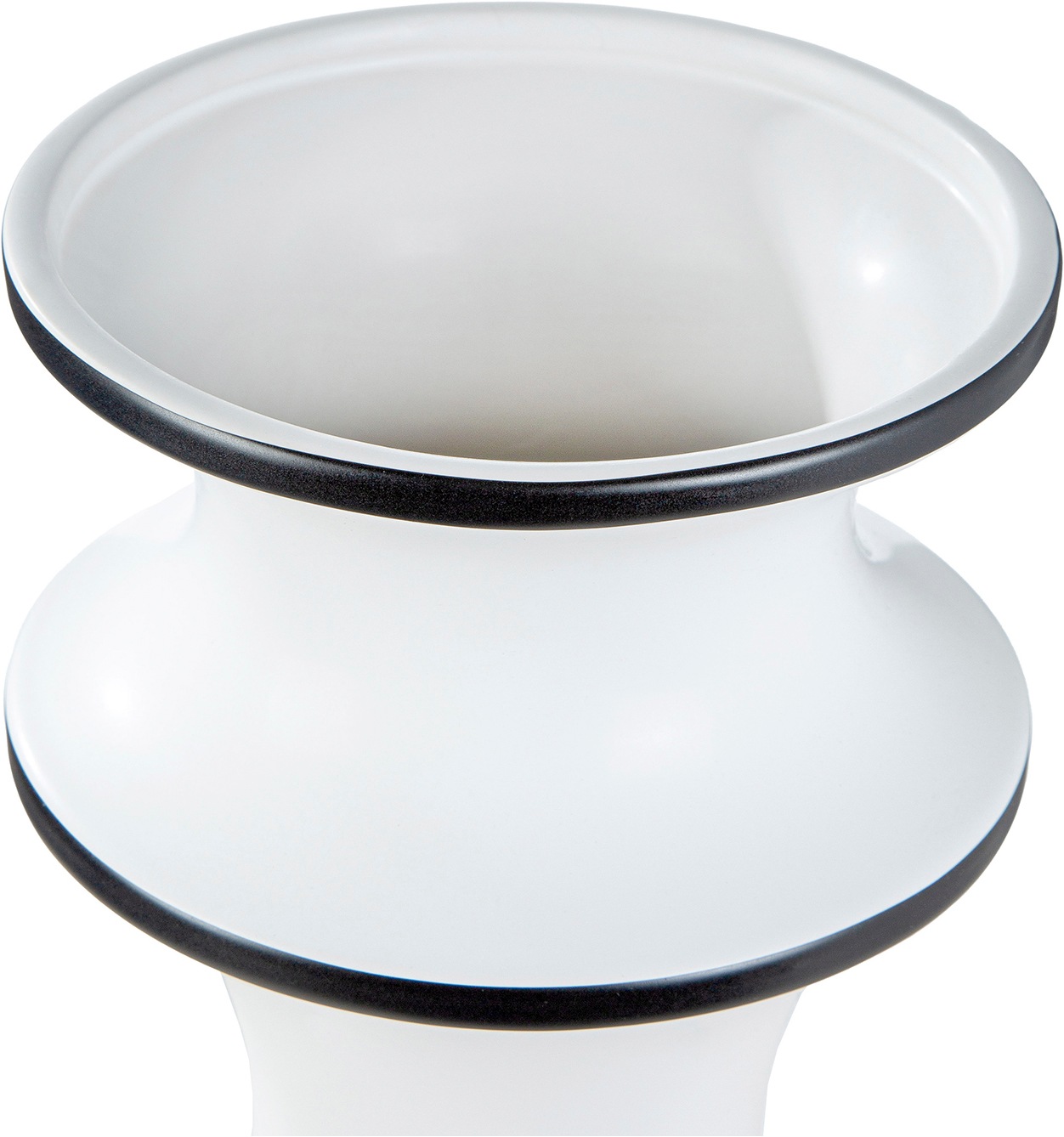 GILDE Tischvase "Vase Lujo schwarz; weiß H. 41 cm" Vase, Lujo, minimalistisch, elegant, zeitlos, urban, Premium
