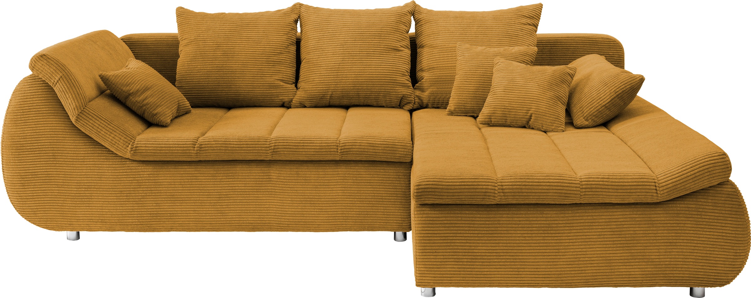 INOSIGN Ecksofa »Imola elegant und bequem, aktuelle Steppung im Sitz, L-Form«, wahlweise mit Bettfunktion