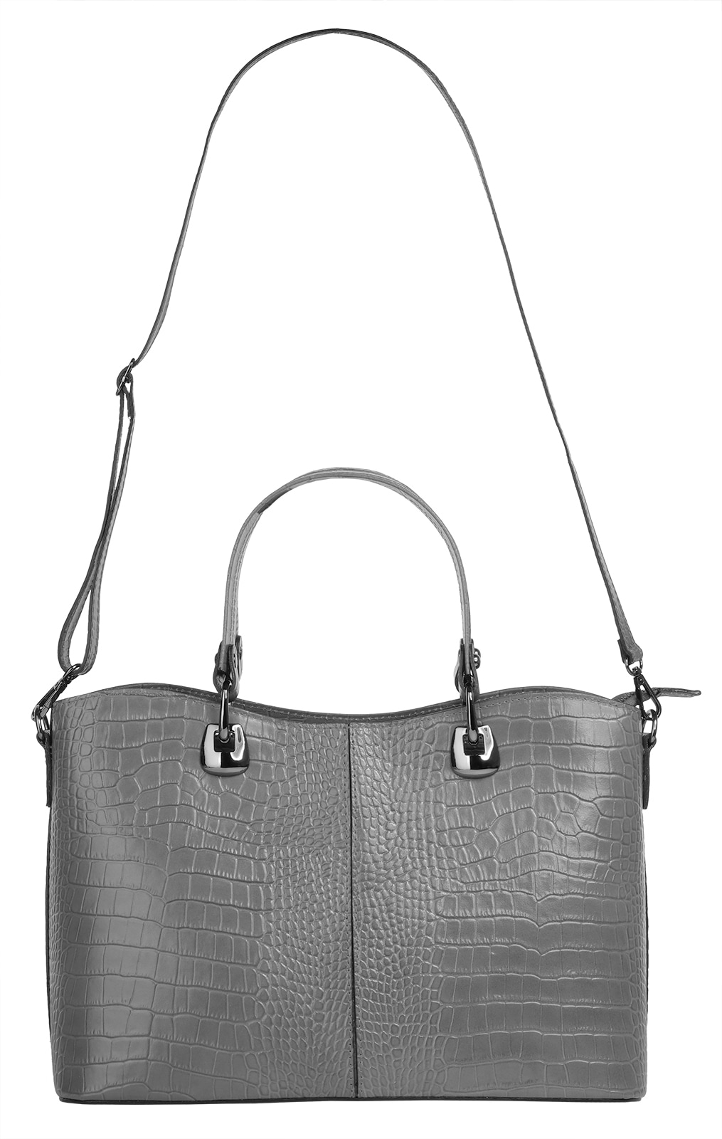 Cluty Henkeltasche, echt Leder, Made in Italy
