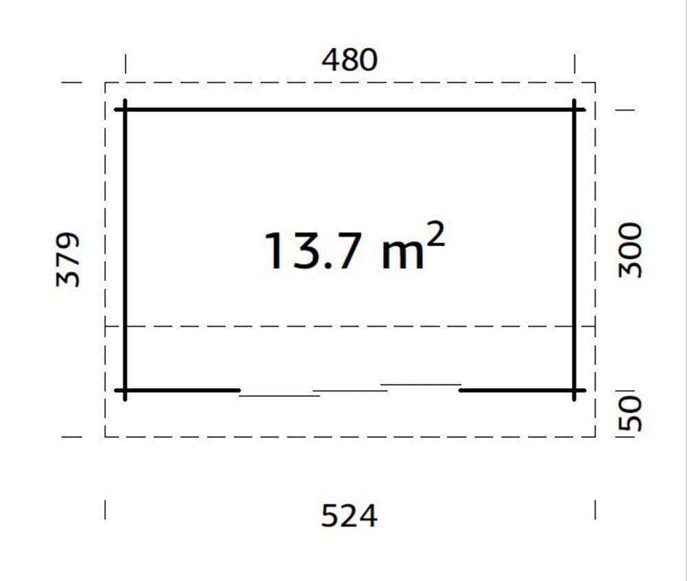 Palmako Gartenhaus »Ines 13,7 m², Slide«