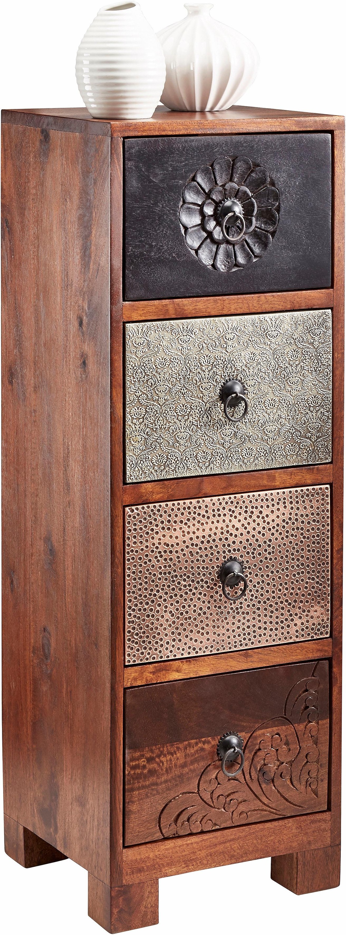 OTTO home Kommode "Mahar" Breite 30 cm mit Metallfronten günstig online kaufen