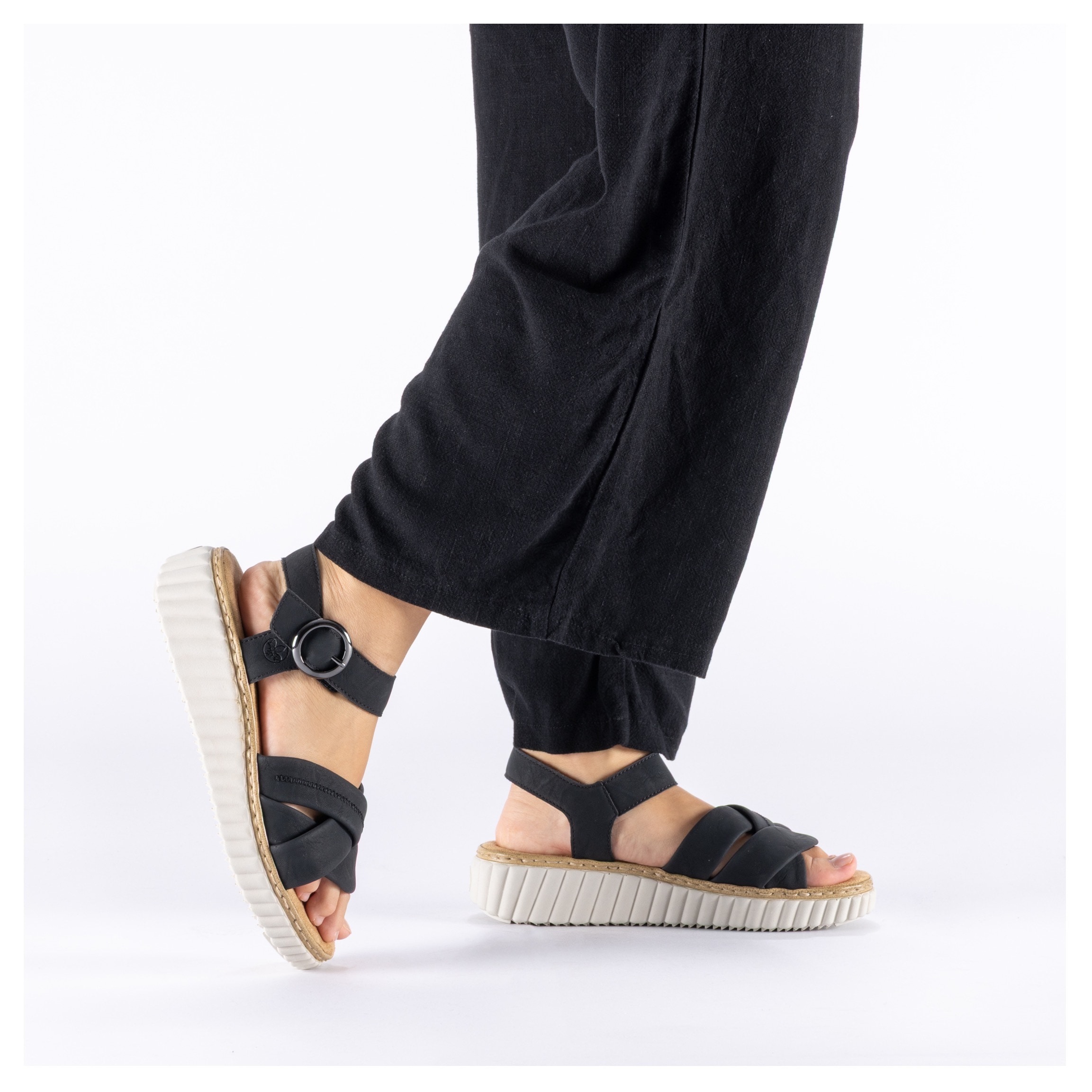 Rieker Sandale  Sommerschuh, Urlaubsschuh mit Überkreuzbangen