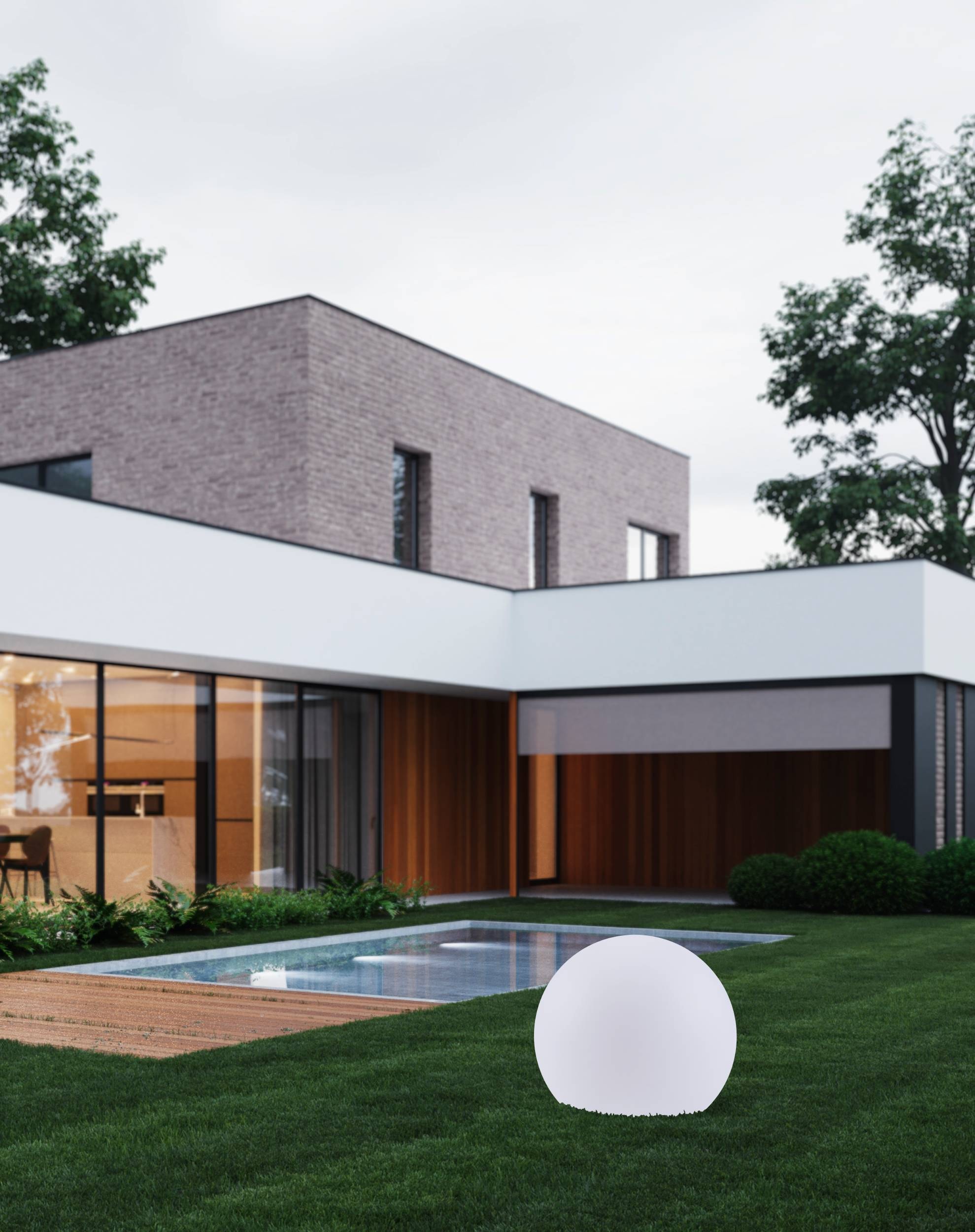 EGLO Stehlampe »Monterolo Garten Kugel, Stehlampe, Außenleuchte, Kunststoff, E27, IP65« E27 1 Stk.