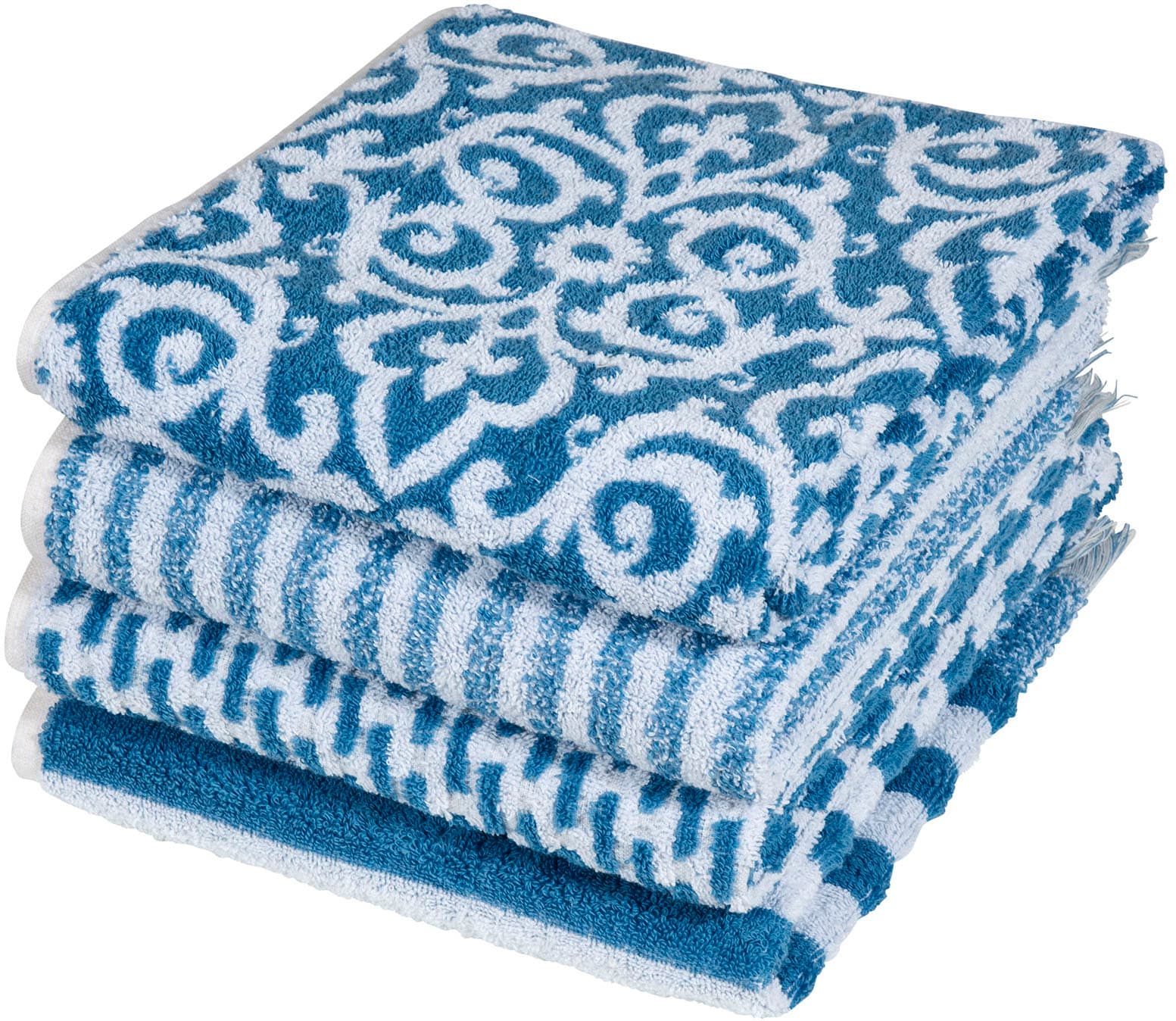 PAD Badetuch "FAMILY, 70x140 cm" Made in Europe, gestreift, Ornamente, mit Fransen