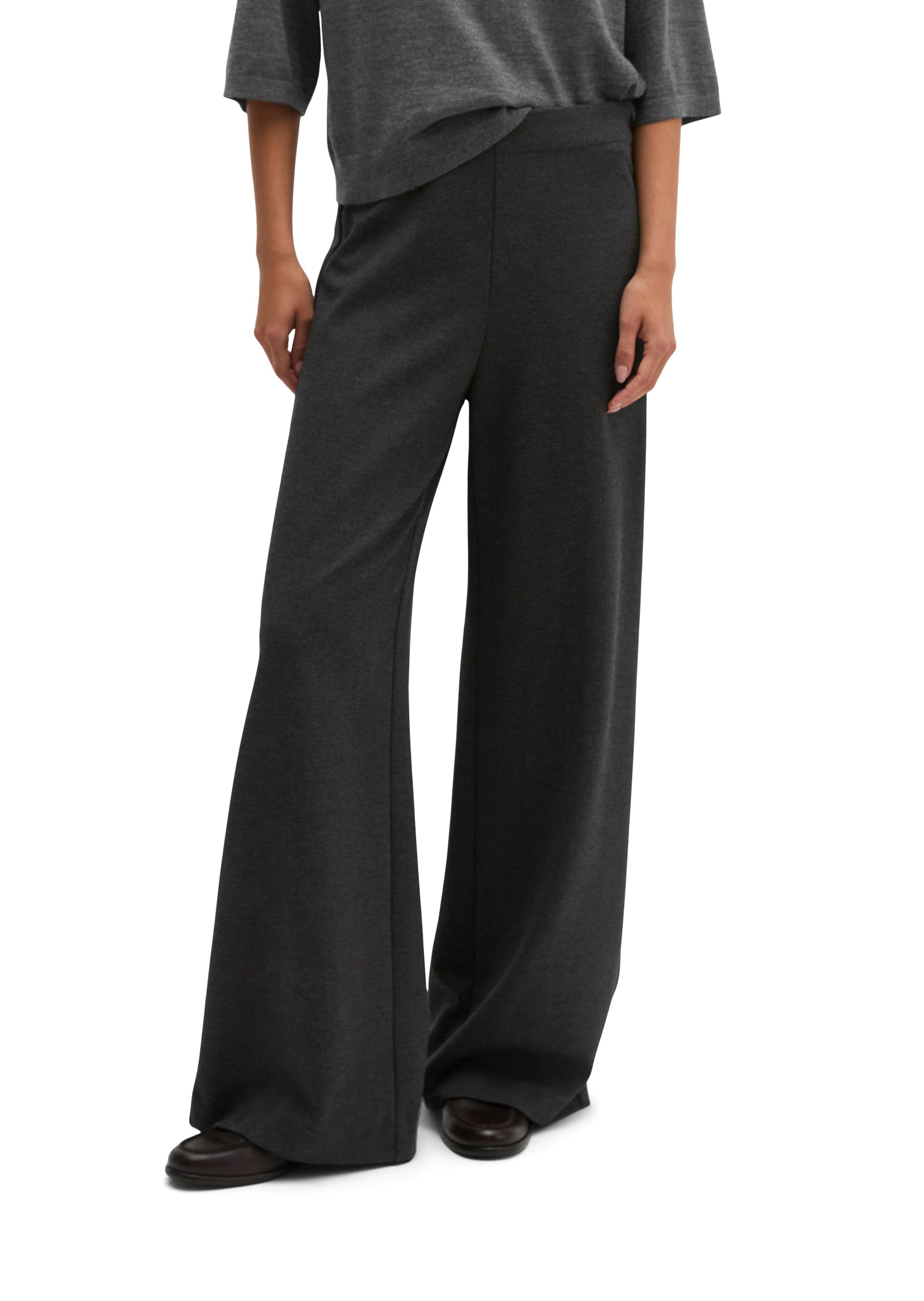 Marc OPolo Jerseyhose "MARGO WIDE" Model Margo wide aus kompaktem Interlockjersey