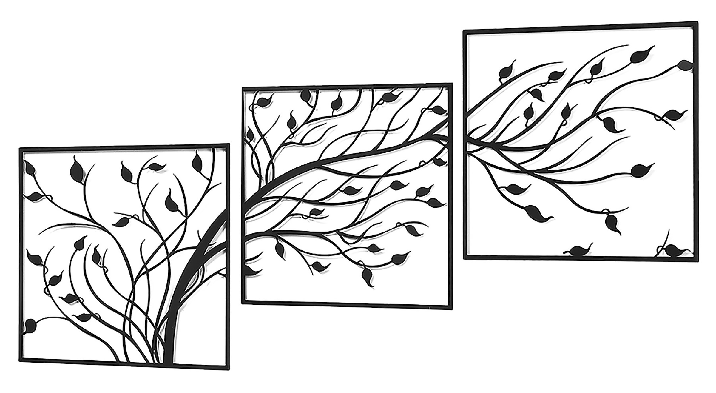 locker Wanddekoobjekt "Wandbild WOOD dreiteilig" günstig online kaufen