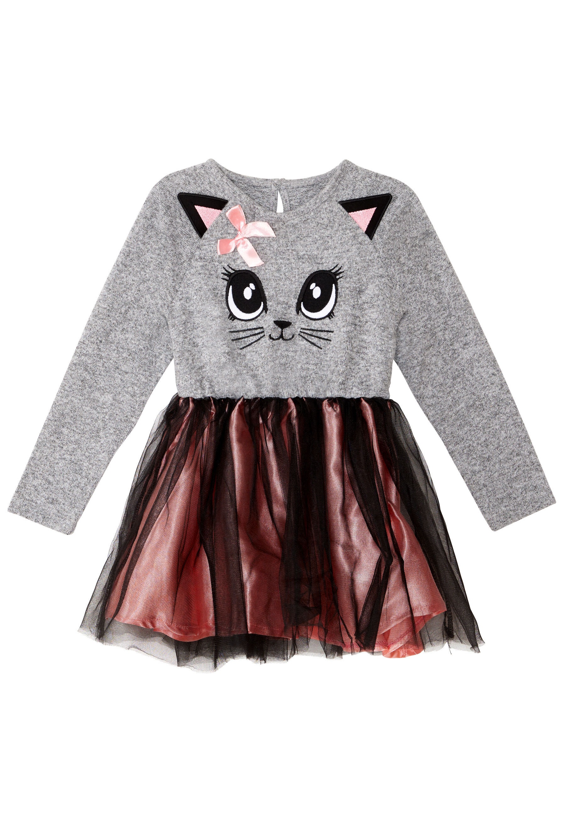 Denokids Sommerkleid »Gauzy Cat«, mit aufgesticktem Kätzchengesicht