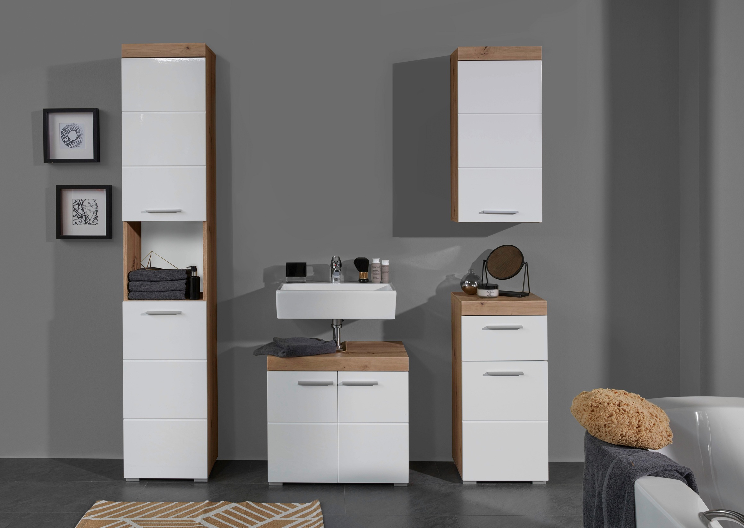 welltime Badmöbel-Set "Avena" Set, 4 Stk. tlg. günstig online kaufen