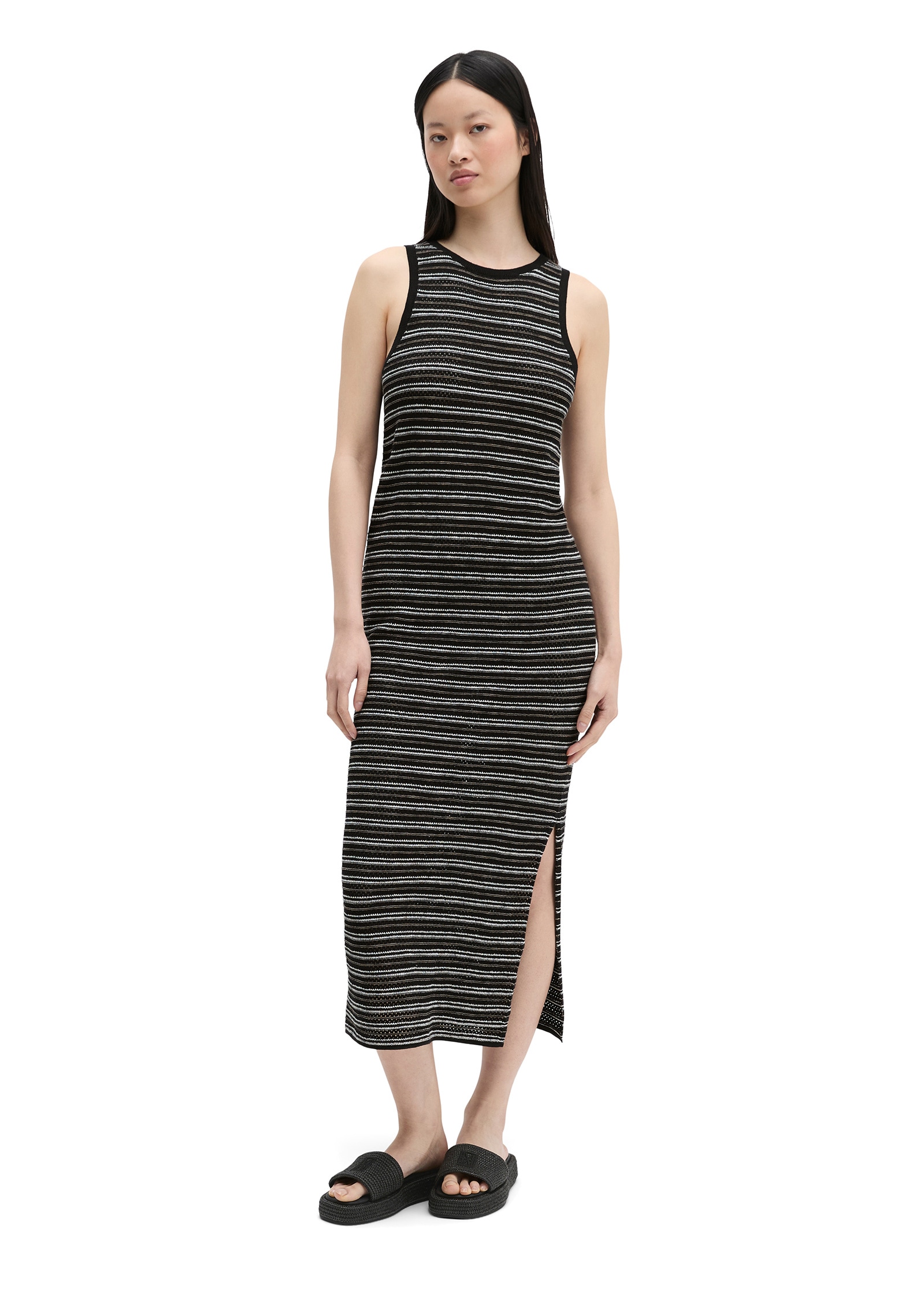 Marc O'Polo Strickkleid »aus Baumwolle-Leinen-Mix«