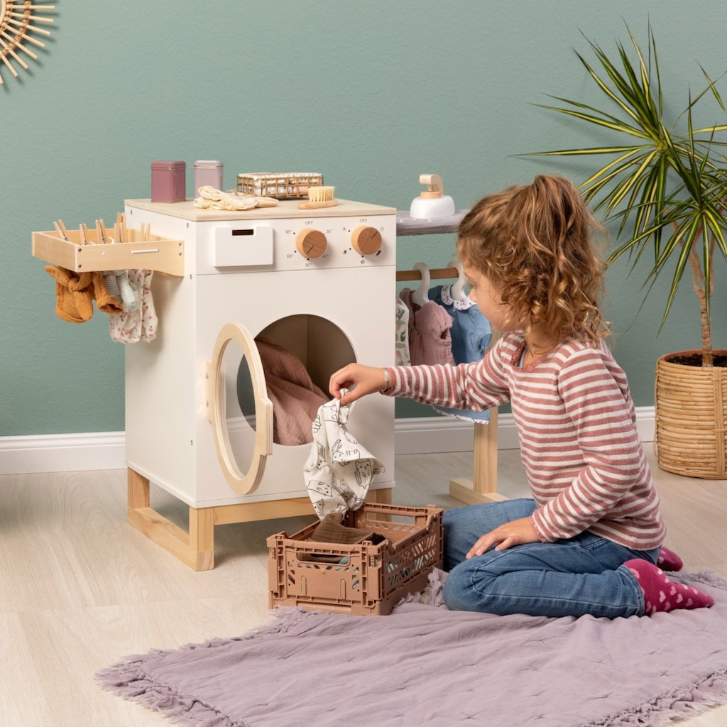 MUSTERKIND® Kinder-Haushaltsset »Wasch- und Bügelcenter Rumex«, aus Holz