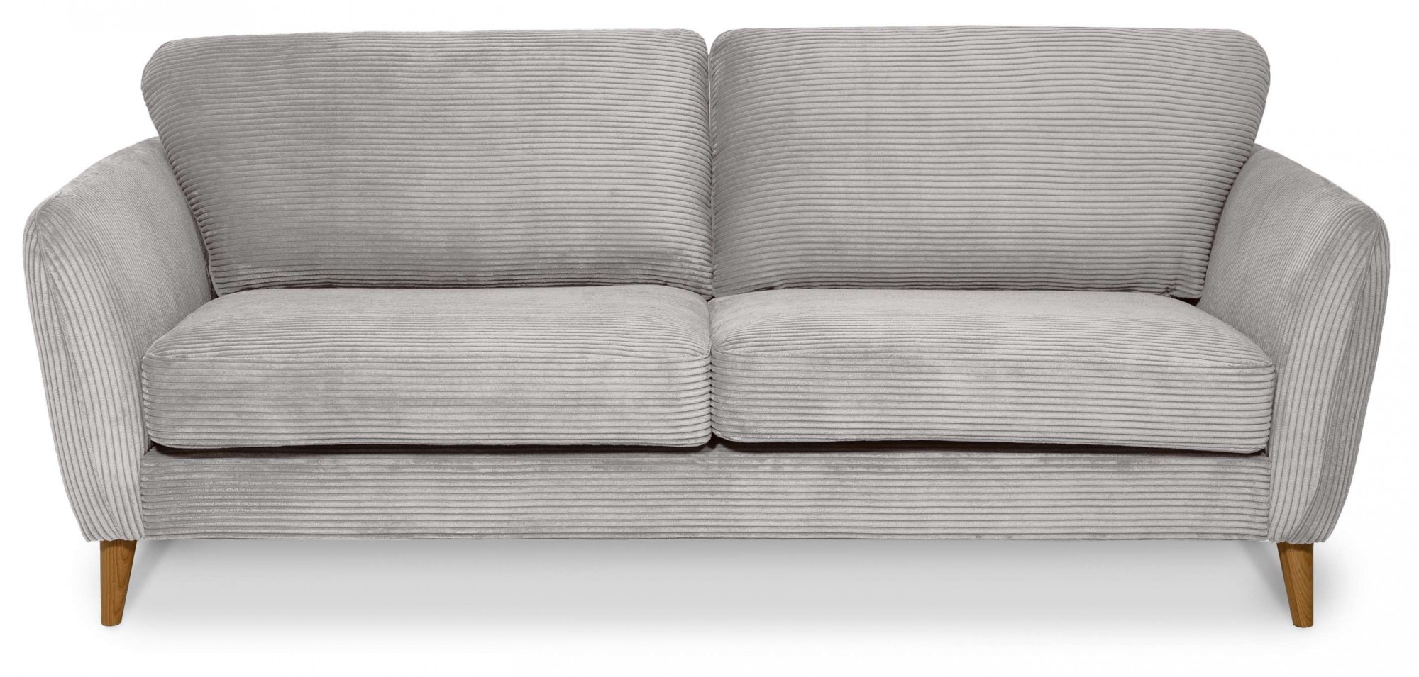 Home affaire 3-Sitzer »MARSEILLE 3er Sofa 206 cm, Cord, Flachgewebe, Struktur, Webstoff«, Massivholzbeine Eiche, Landhausstil, Wellenunterfederung