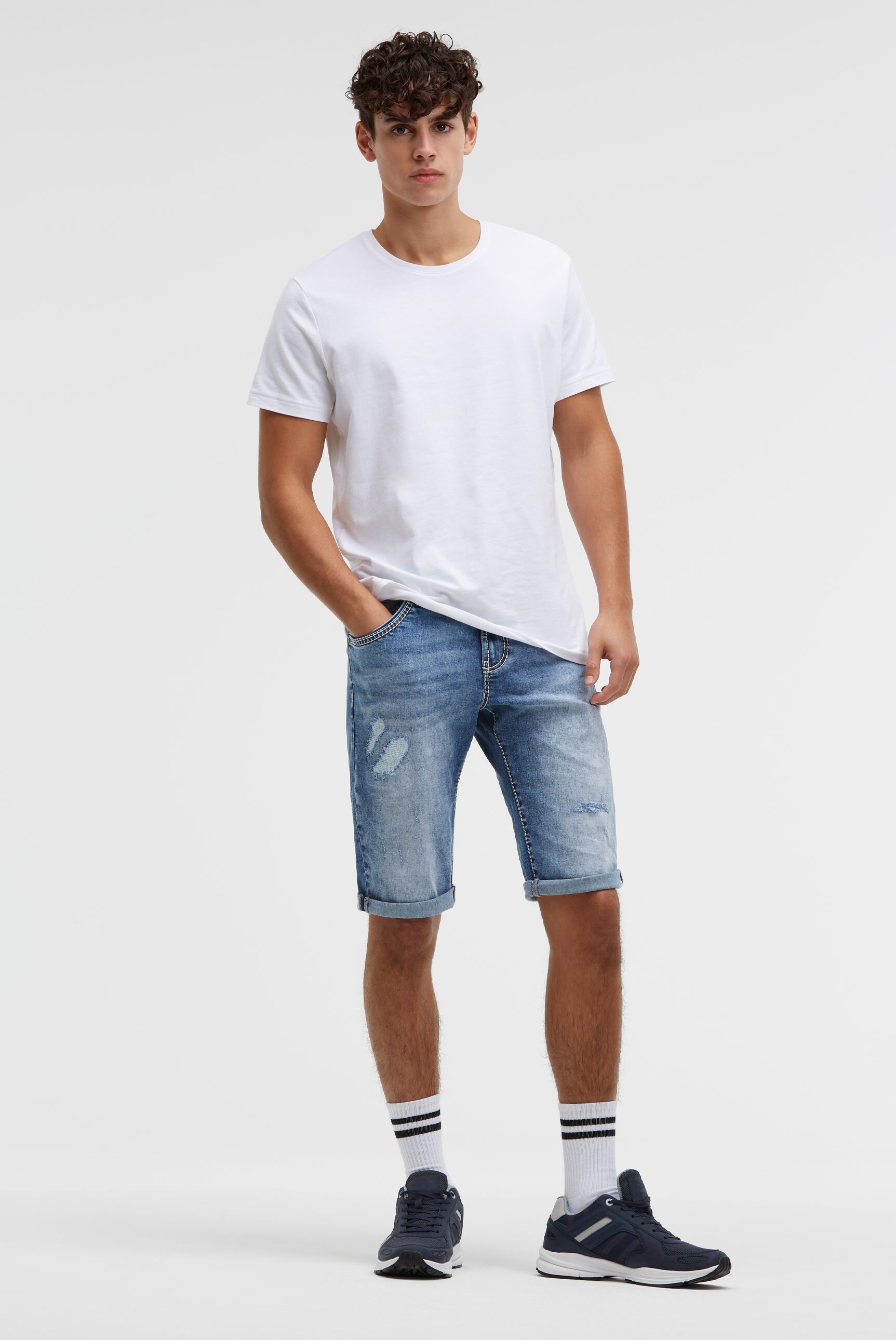 CAMP DAVID Jeansshorts mit breiten Nähten