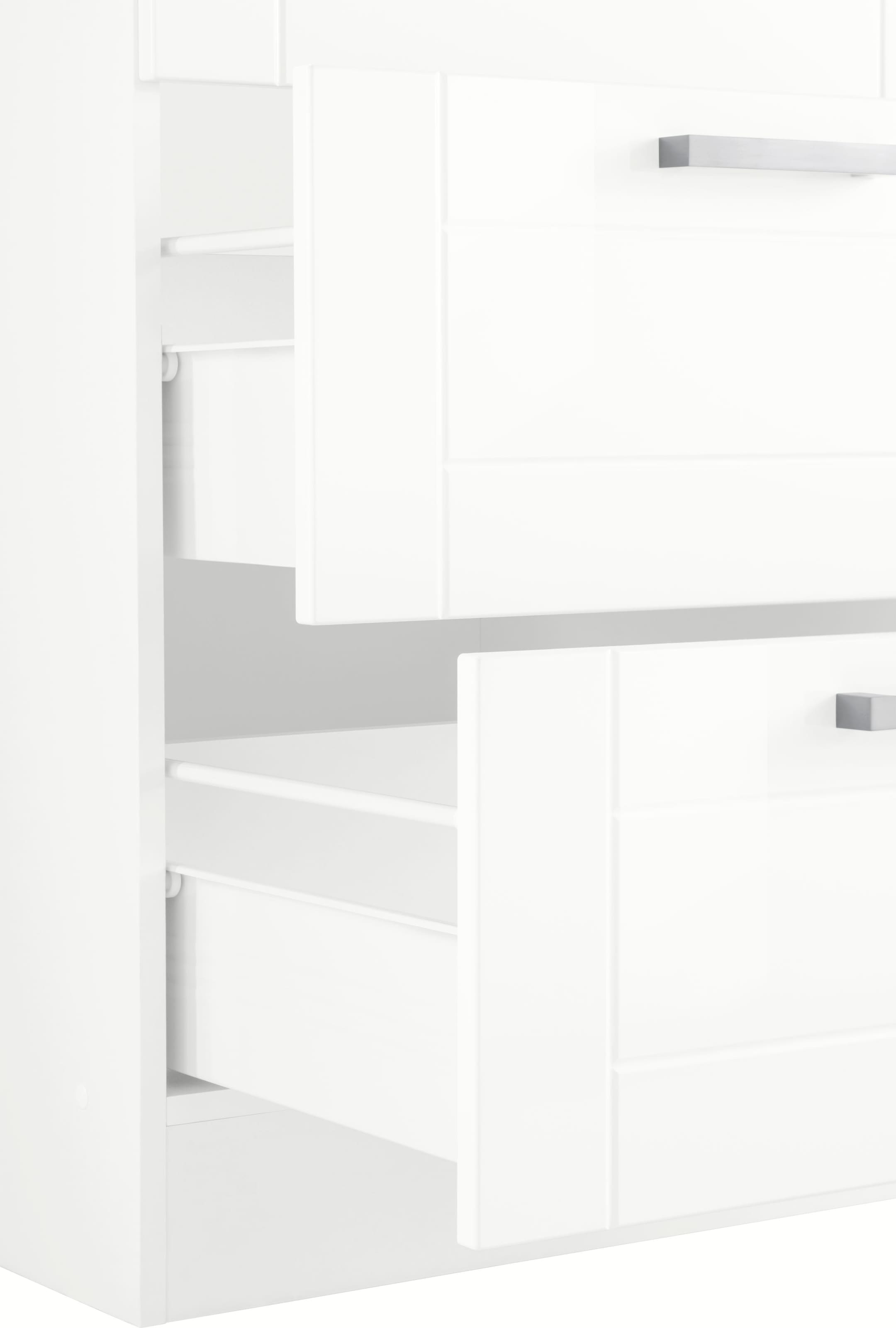 KOCHSTATION Kochfeldumbauschrank »KS-Tinnum«, 60 cm breit, 2 Auszüge, Metallgriffe, MDF Fronten