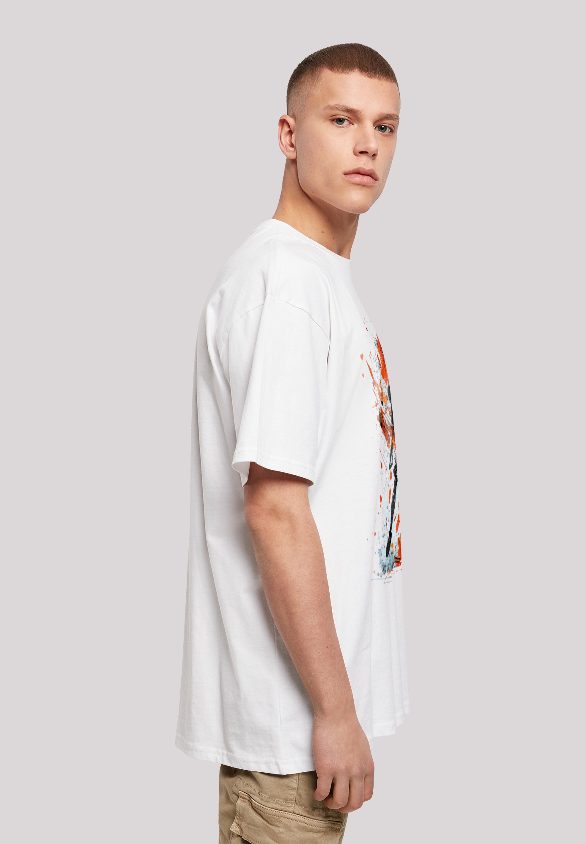 F4NT4STIC T-Shirt »Basketball Splash Sport OVERSIZE TEE« Print