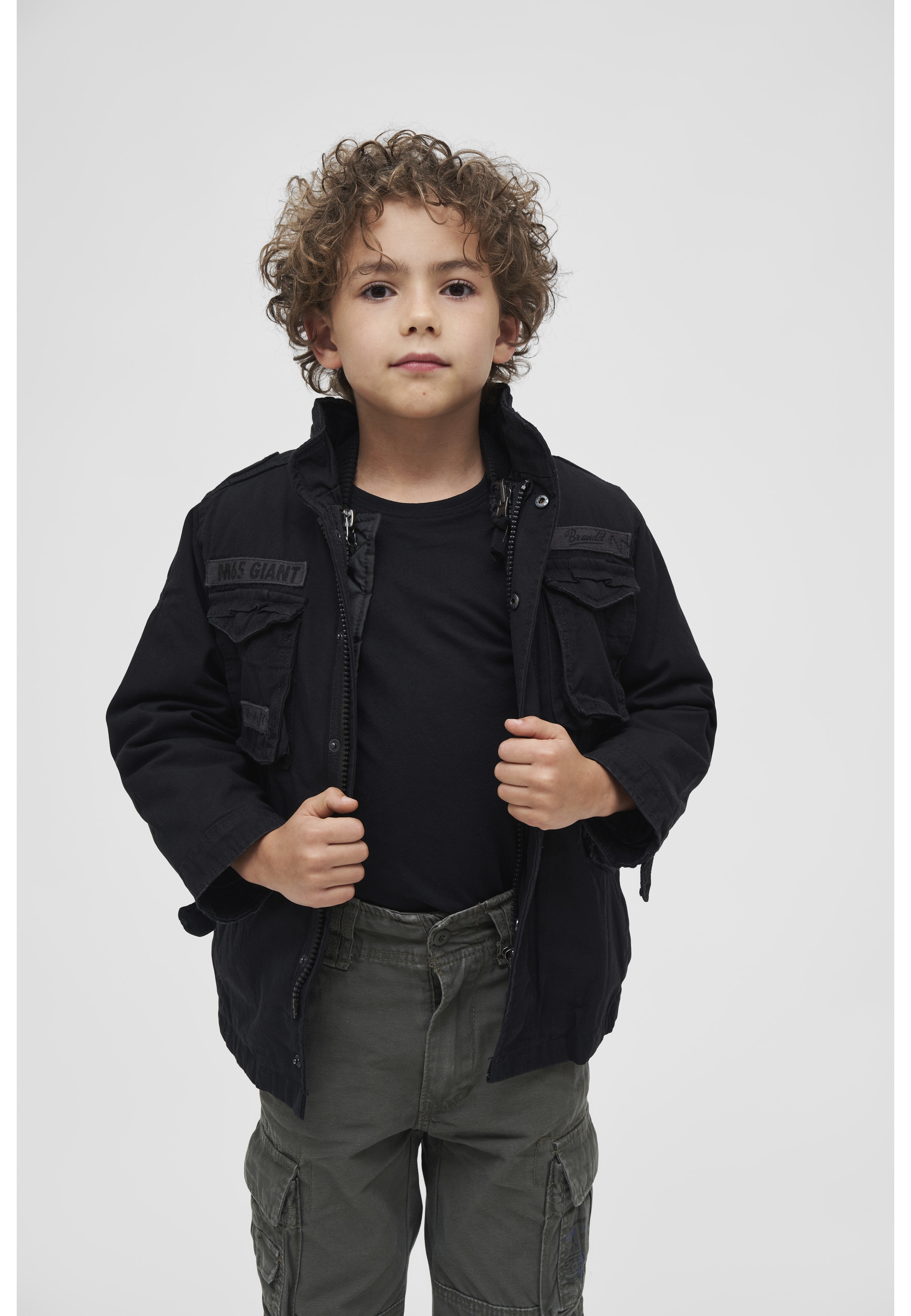 Brandit Parka »Brandit Herren Kids M65 Giant Jacket« 1 Stk. tlg. mit Kapuze