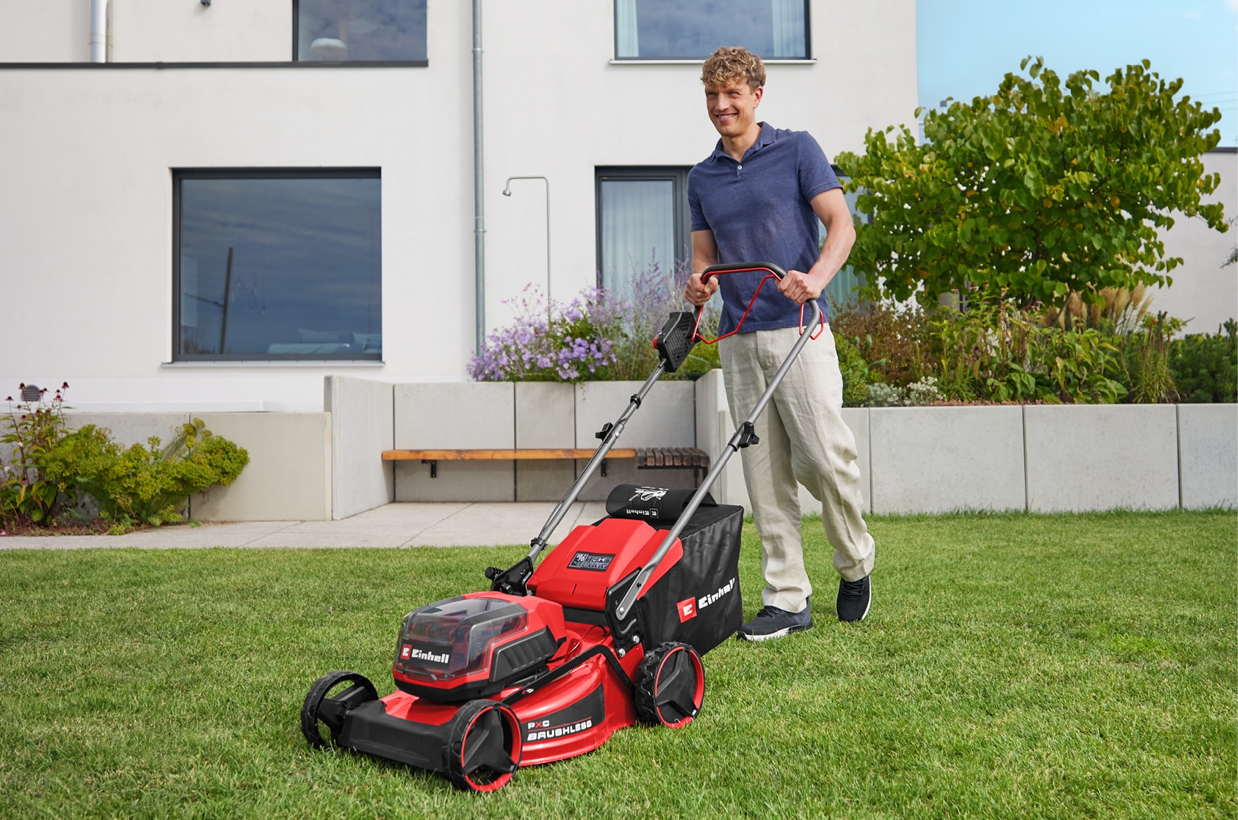 Einhell Akkurasenmäher »GC-CM 36/46 S Li BL (2x4,0Ah)« Inkl. Akku und Twincharger