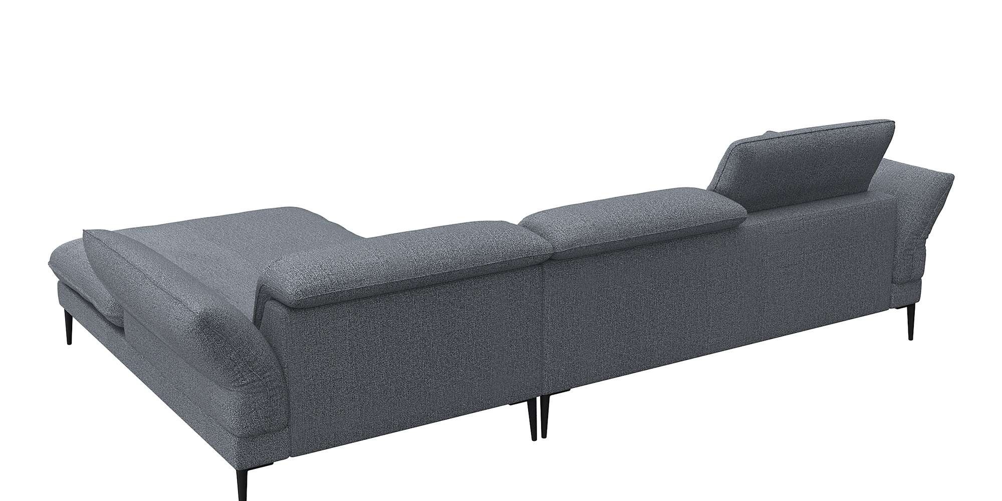 FLEXLUX Ecksofa »Salino, Funktionssofa mit Recamiere, Relaxsofa, Ecksofa«, Sofa mit Arm- und Kopfteil-Verstellungen, Kaltschaum & Stahl-Wellen