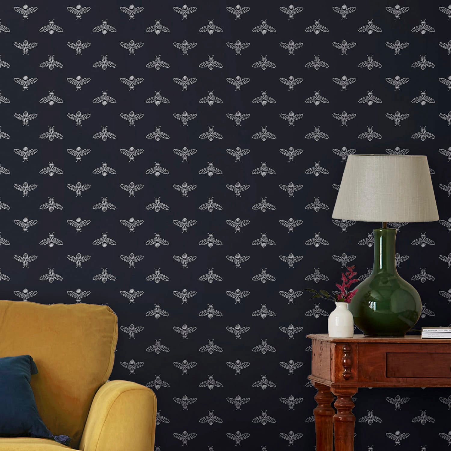 Joules Vliestapete »Block Print Bee«, animal print, animal print