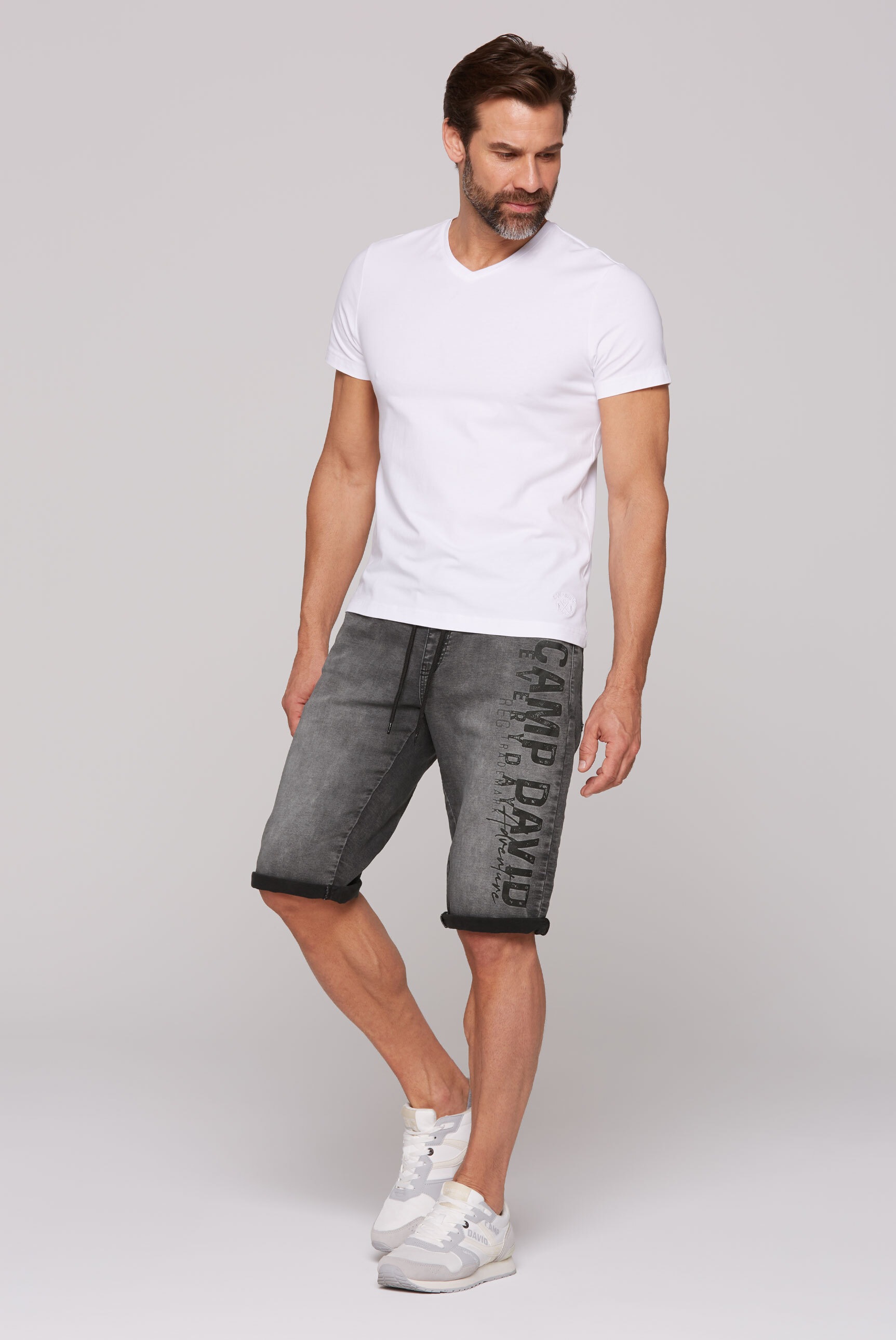 CAMP DAVID Jeansshorts, mit Elastikbund