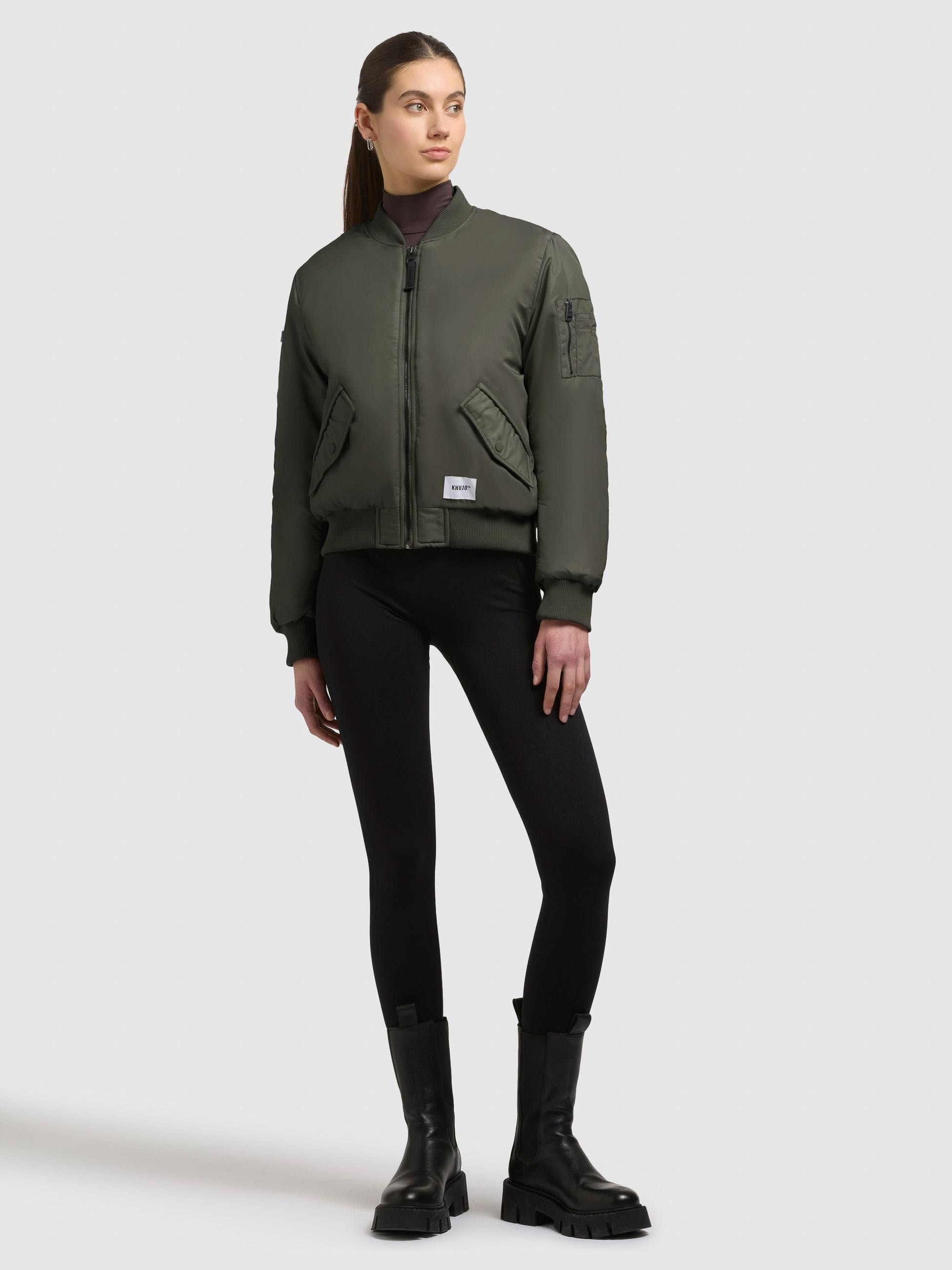 khujo Bomberjacke »Kasia« ohne Kapuze Modische kurze Damen Winterjacke