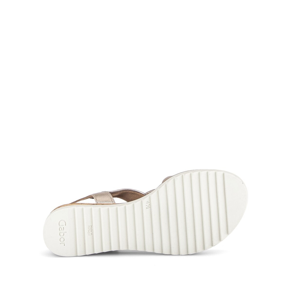 Keilsandalette GABOR "Keilsandalette", Damen, Gr. 39, gold, Schuhe 6